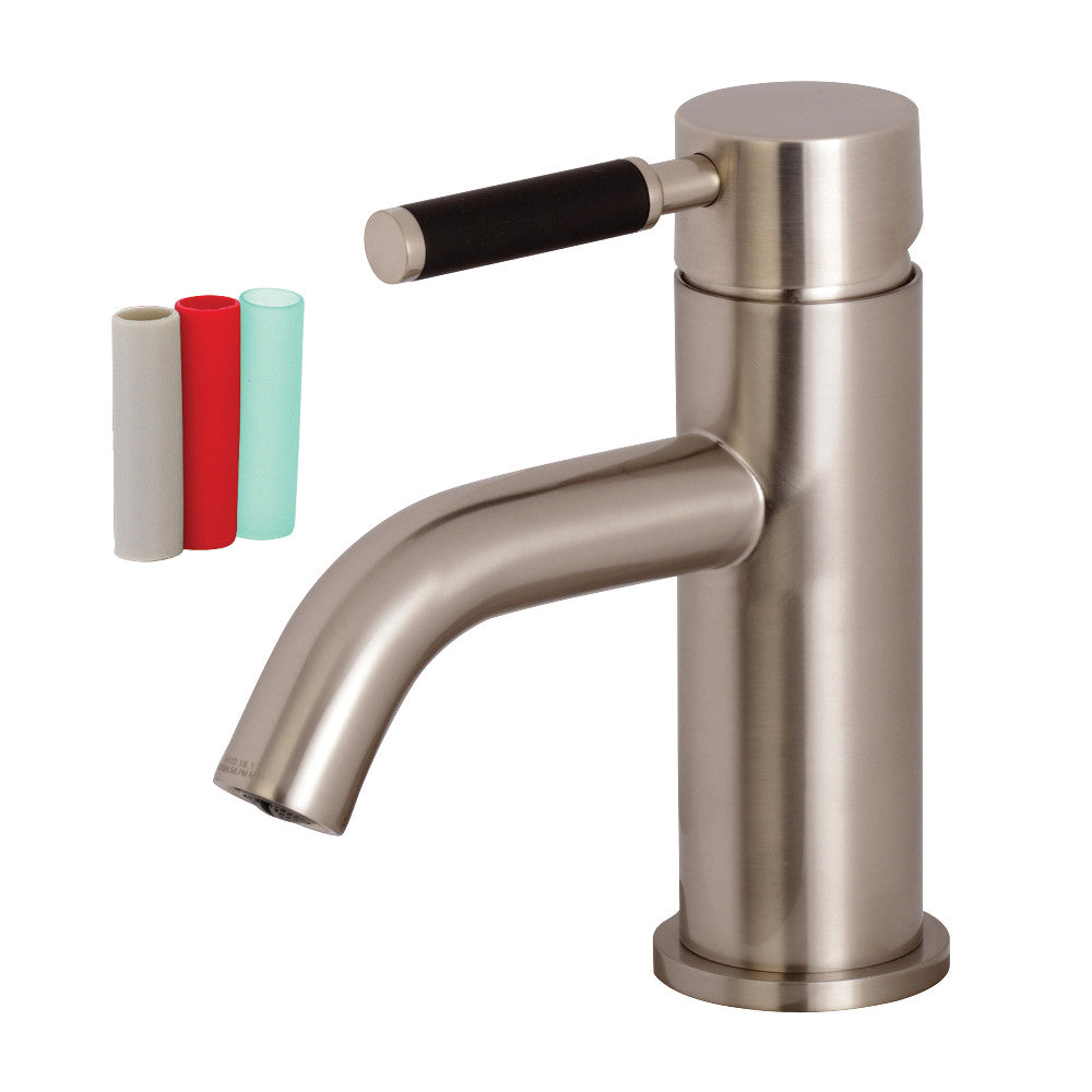 Kaiser LS8229DKL Single Handle Bathroom Faucet with Push Pop-Up Drain - Modern Waterfall Spout for Bathroom Sink, Vanity & Powder Room (Oil Rubbed Bronze Finish) - Perfect for Home Renovation & Hotel Upgrades