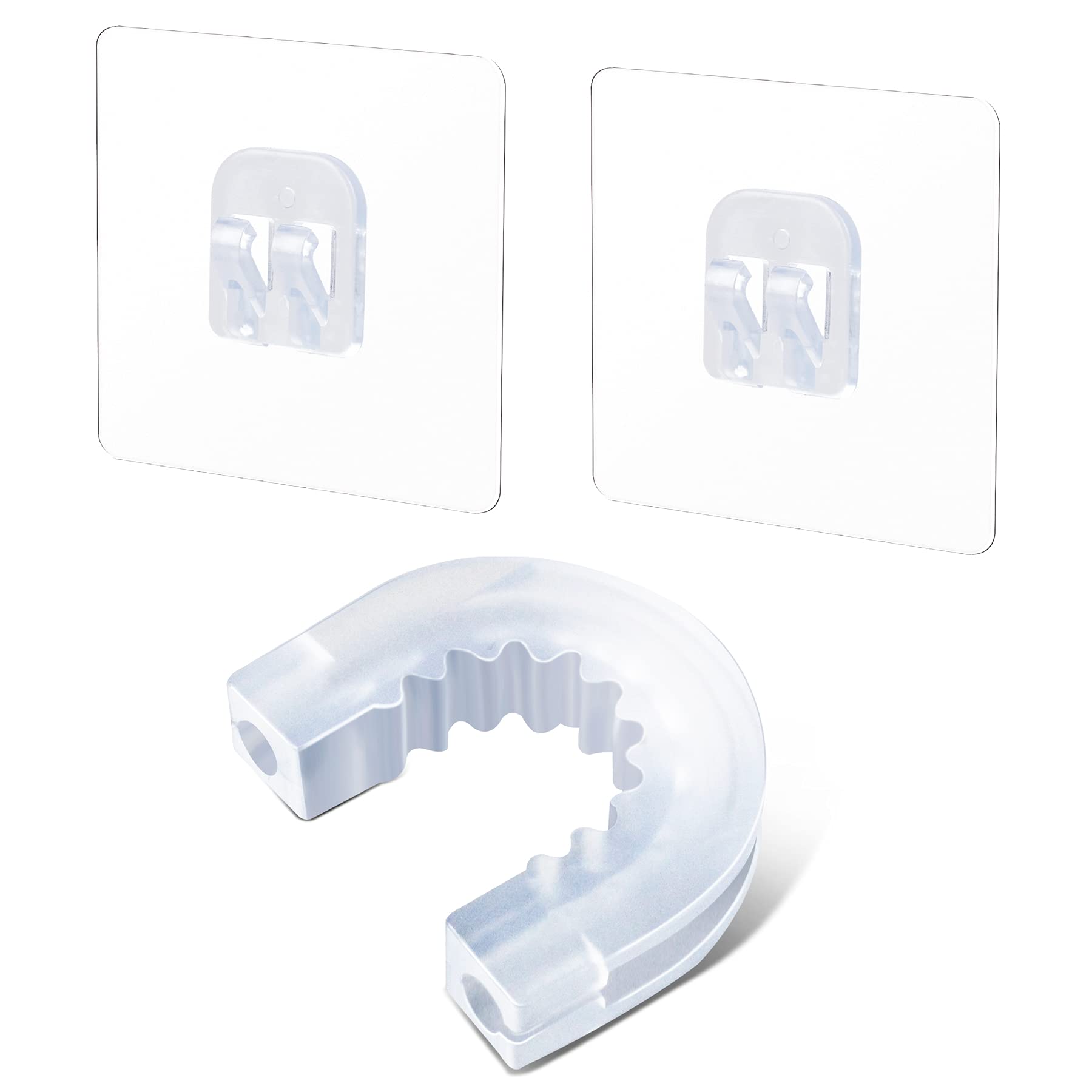 YeeBeny Shower Caddy Connector with 2 Adhesive Stickers - Heavy Duty Hook Mount for Bathroom Shelf - Compatible with Zenna Home, GeekDigg & Decobros Shower Organizers - Perfect for Small Bathroom Storage and Shower Caddy Basket Installation