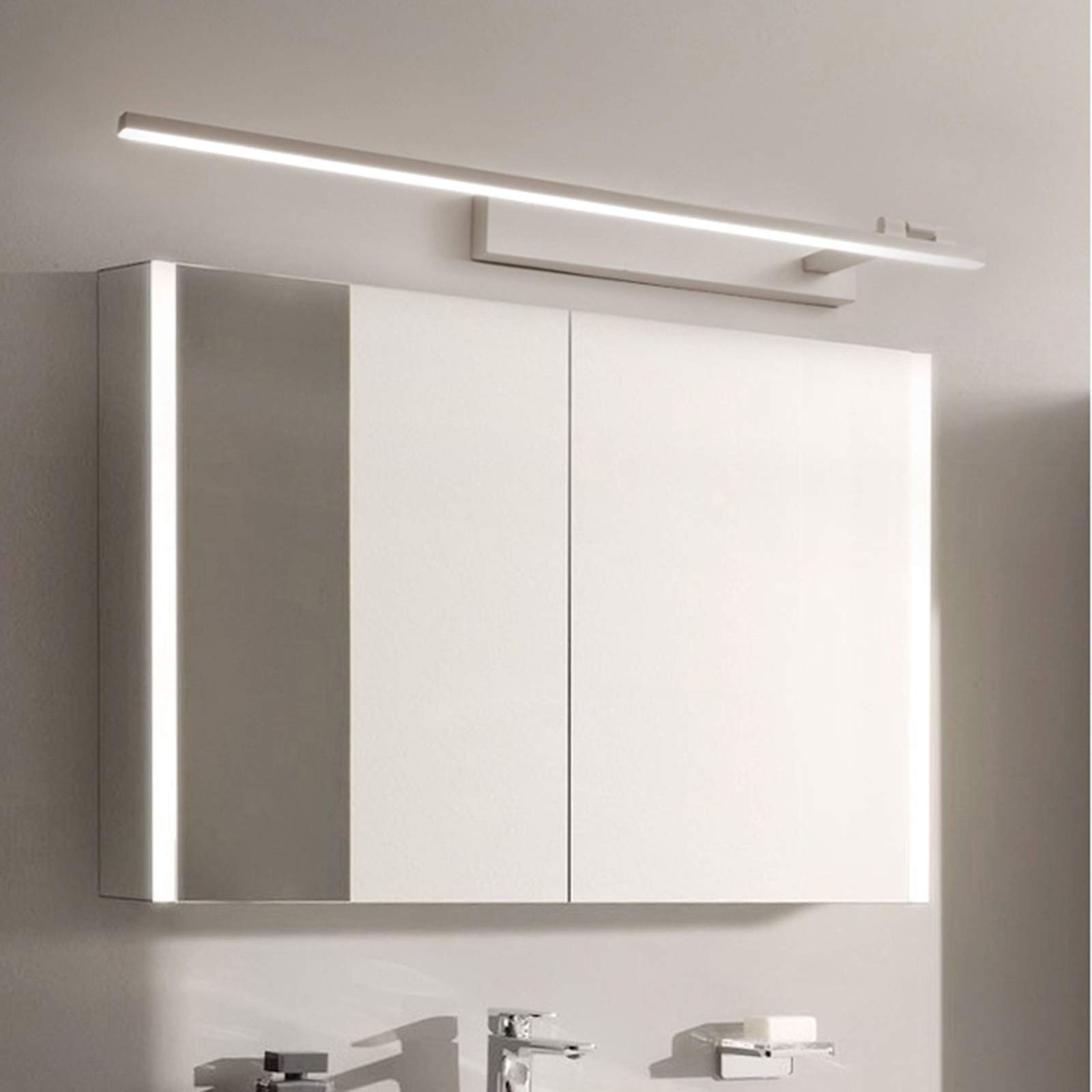 UWY 60CM Waterproof LED Bathroom Mirror Light - 4000K Neutral White, Anti-Fog Bathroom Wall Lamp for Vanity, Toilet & Shower Decor - Perfect for Makeup, Shaving & Spa Relaxation