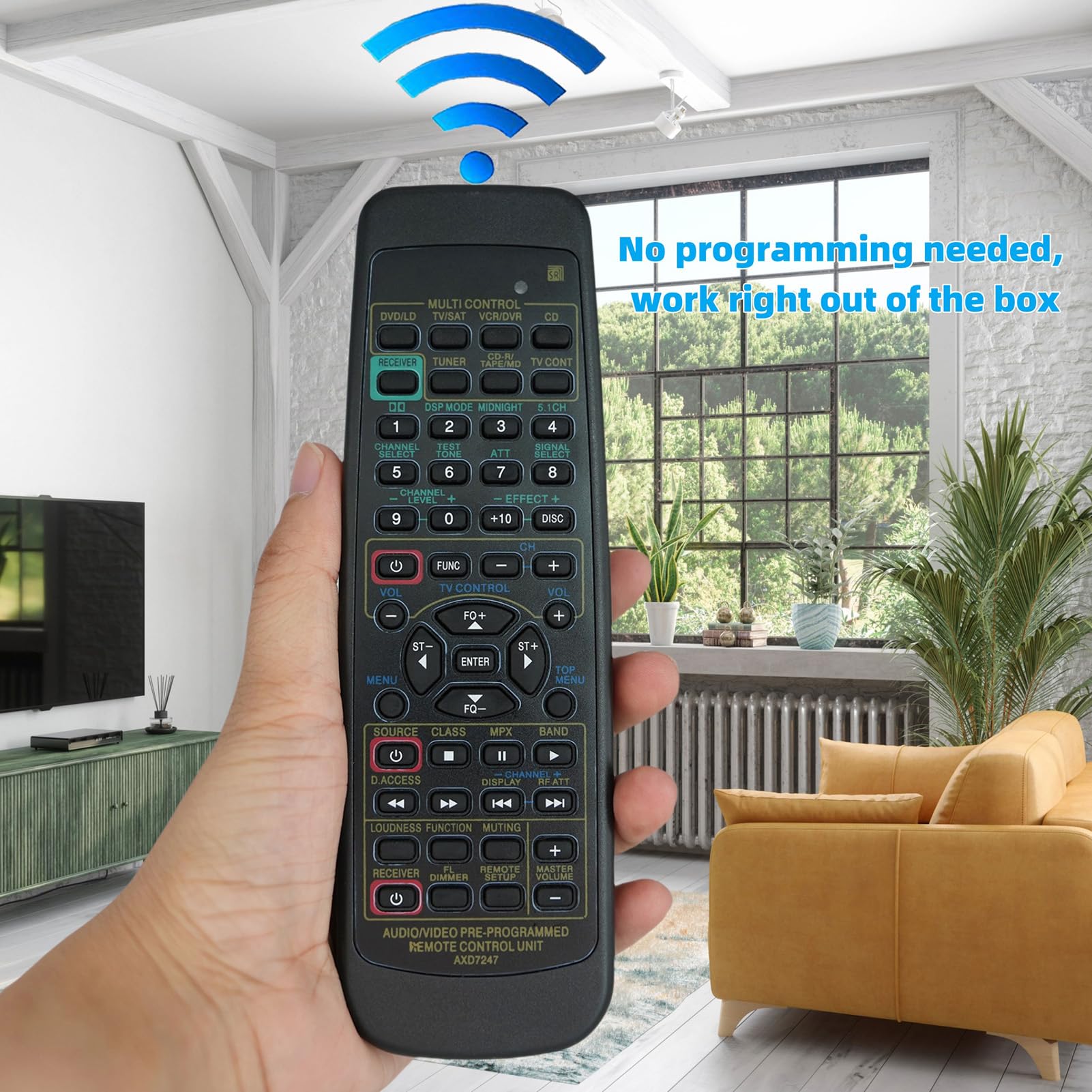 Original Replacement Remote Control for Pioneer VSX-D209/D309/D409/D411/D412/D510/D511/609RDS/D3/D3S/D412S/709RDS AV Receiver - Perfect for Home Theater & Audio System Control