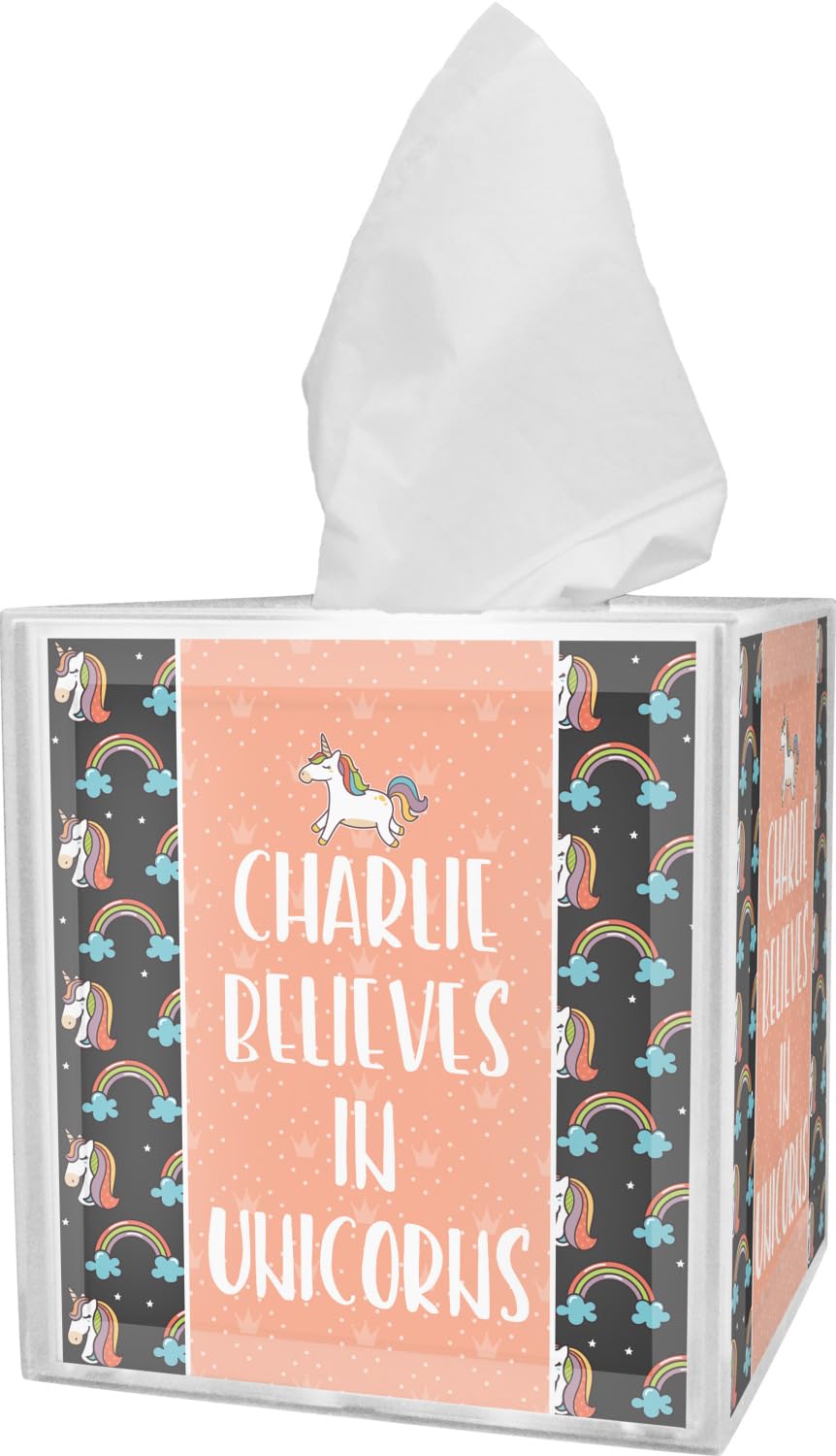 Custom Unicorn Tissue Box Cover - Handmade Fabric Decorative Holder for Home, Office, or Gift - Perfect for Bedroom, Bathroom & Living Room Decor