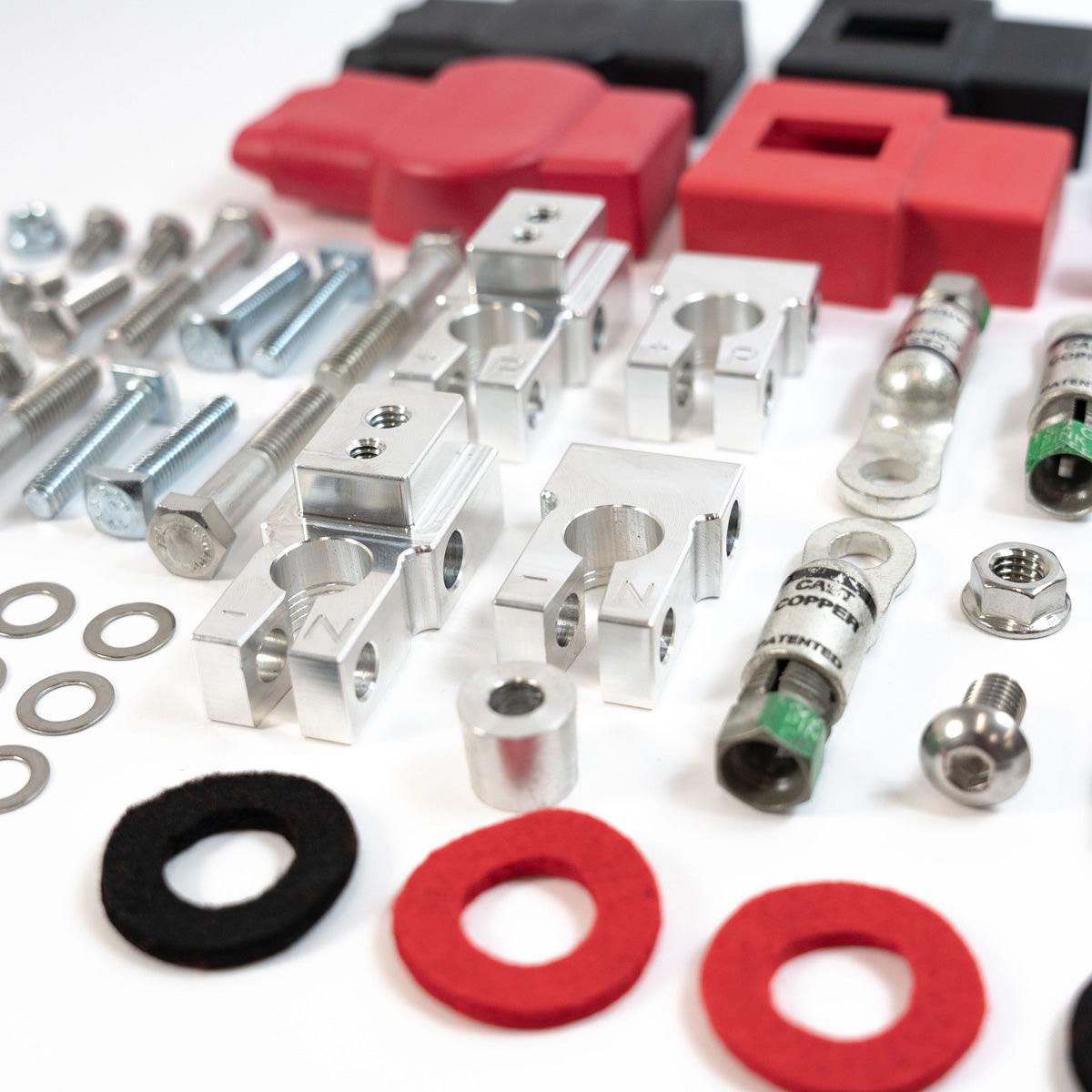 2022 Ford Super Duty F250 F350 F450 SDHQ Built Billet Battery Terminal Kit - Heavy Duty Truck Accessory for Off-Road & Towing