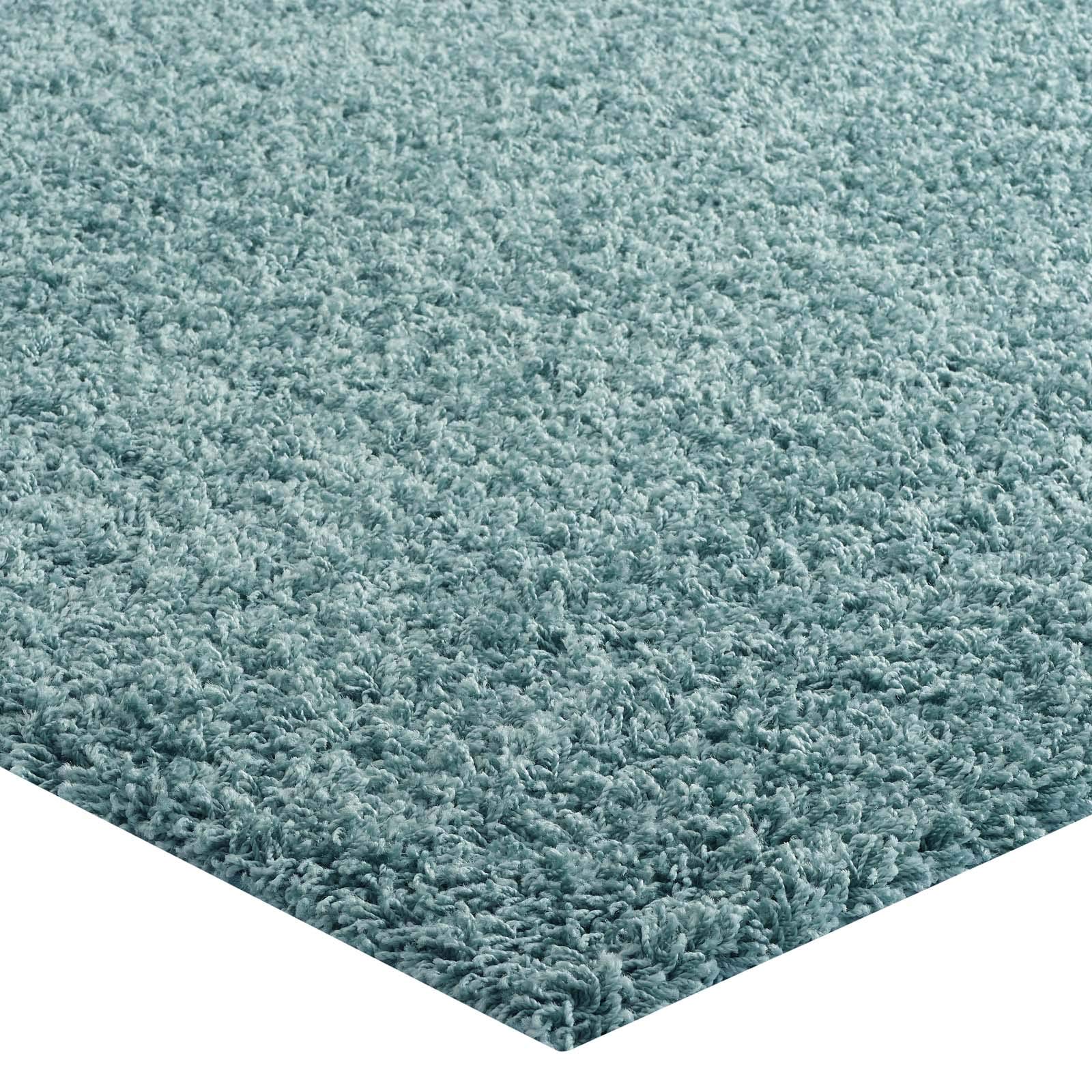 Modern Contemporary Urban Design Blue Area Rug - Non-Slip Living Room Carpet Runner for Lounge & Bedroom - Soft Fabric Floor Mat for Home Decor