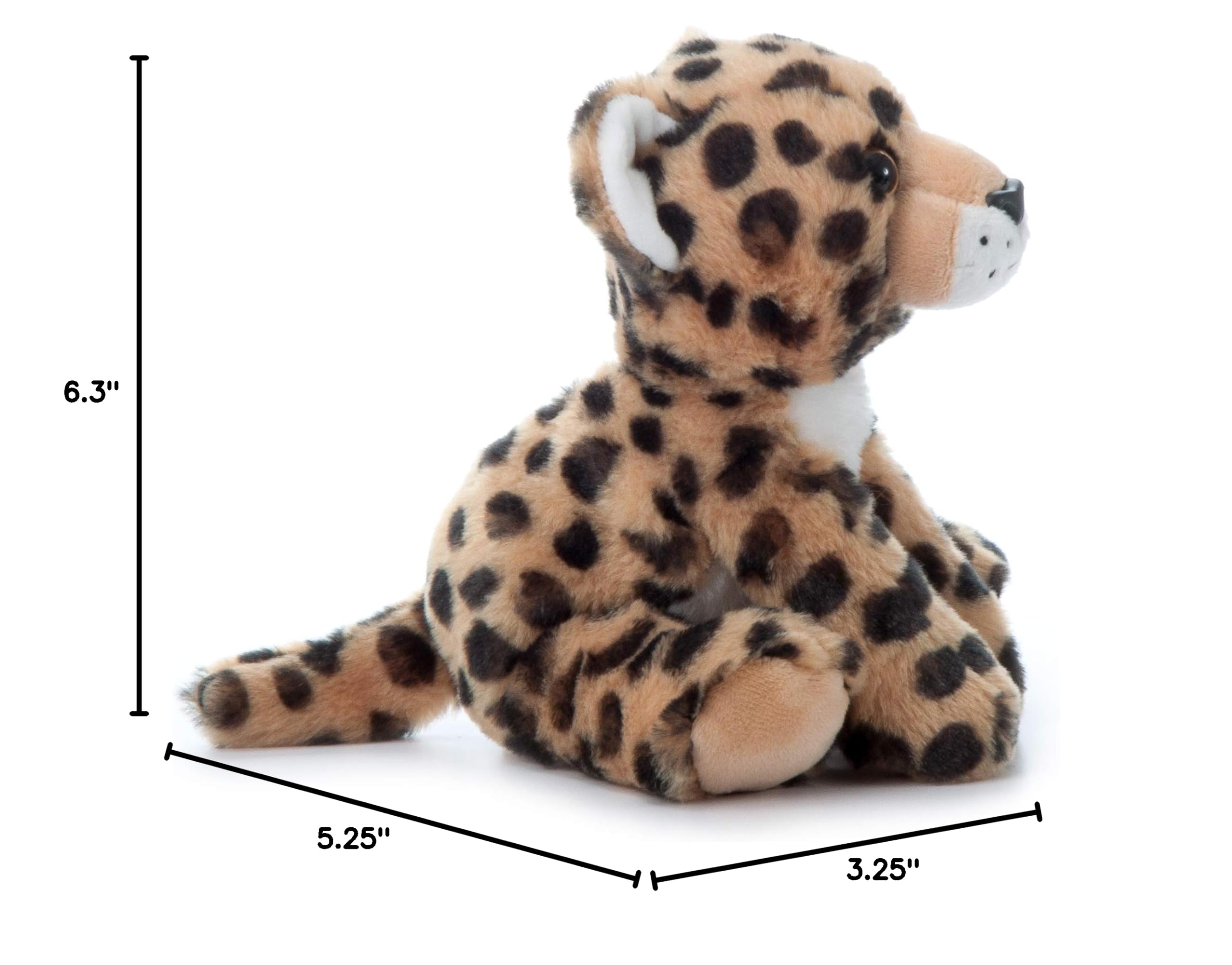 Cute 9-inch Cheetah Stuffed Animal Plush Toy - Perfect Gift for Kids & Wild Animal Lovers | Soft Zoo Animal Companion for Bedtime, Nursery Decor & Safari Themed Play