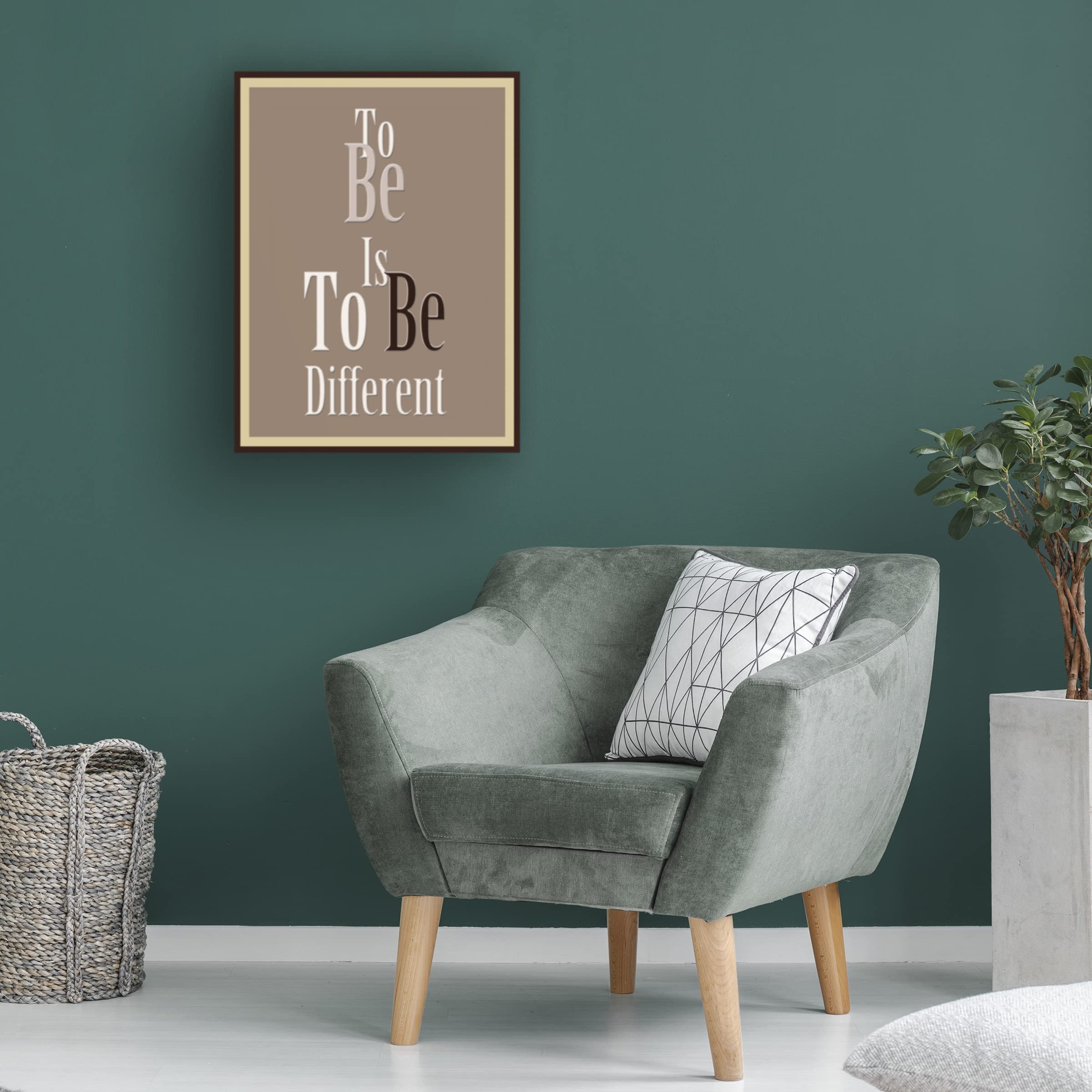 Trademark Fine Art 'To Be Word Art' Canvas Wall Decor by Richard Homawoo - Inspirational Home & Office Artwork for Living Room, Bedroom or Gift