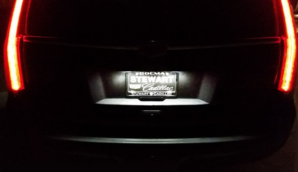 Exact Fit LED License Plate Light Assembly for Chevy Suburban, Escalade, Yukon, Malibu - Bright & Durable Replacement - Perfect for Night Driving & Enhanced Safety