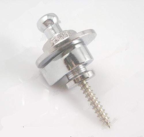 Premium Nickel Guitar Strap Locks - Secure & Skidproof Straplocks for Acoustic, Electric & Bass Guitars - Essential Guitar Accessories for Live Performances & Studio Sessions