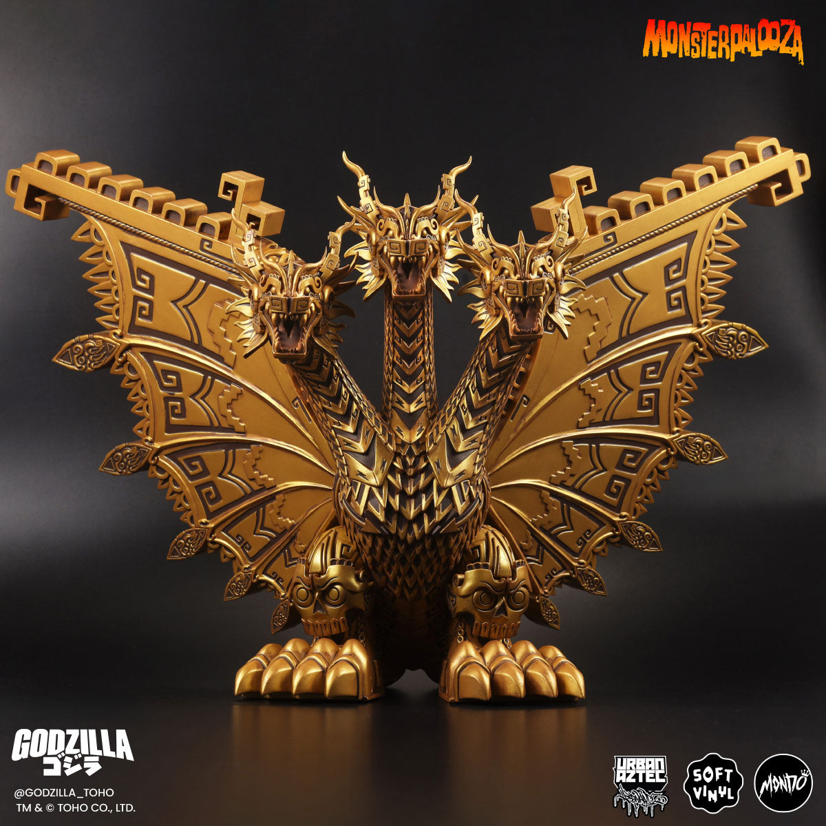 King Ghidorah Vinyl Designer Figure by Urban Aztec - Relic Variant Collectible Toy | Perfect for Anime Fans, Home Decor & Gift Giving