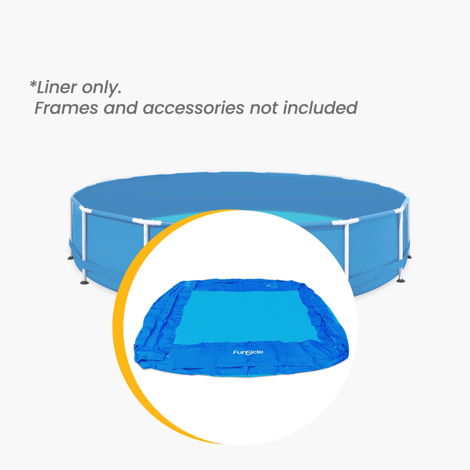 Funsicle 15 ft Activity Pool Liner - Durable Inflatable Swimming Pool for Kids & Adults - Perfect for Backyard, Beach, and Summer Water Play