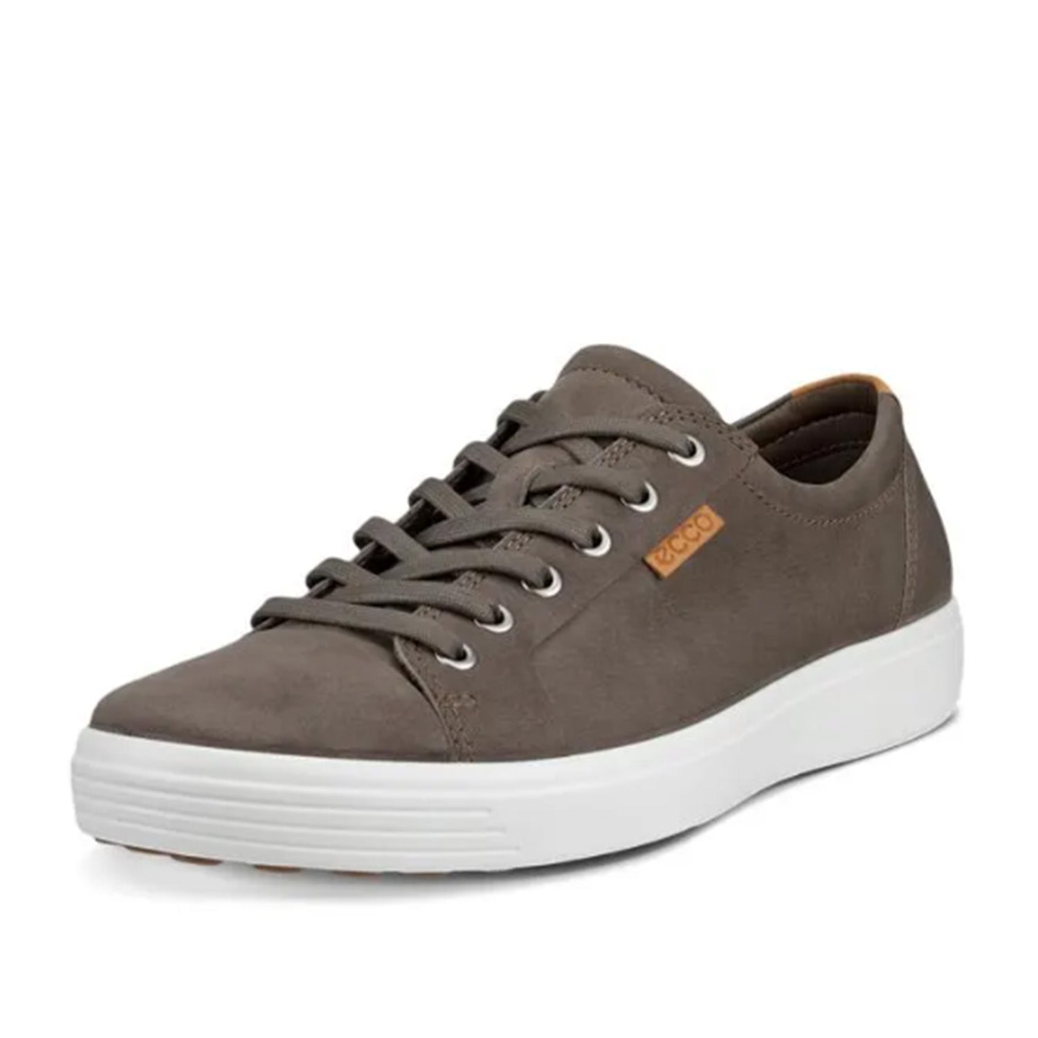 ECCO Men's Soft 7 Sneakers in Dark Clay/Lion - Comfortable Casual Walking Shoes for Men - Perfect for Office, Travel & Everyday Wear
