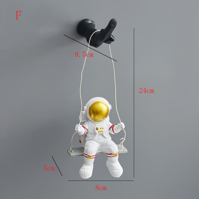 Kids Astronaut Wall Shelf Decor - Space Themed Floating Shelves for Bedroom & Playroom - Perfect for Organizing Toys, Books & Displaying Collectibles