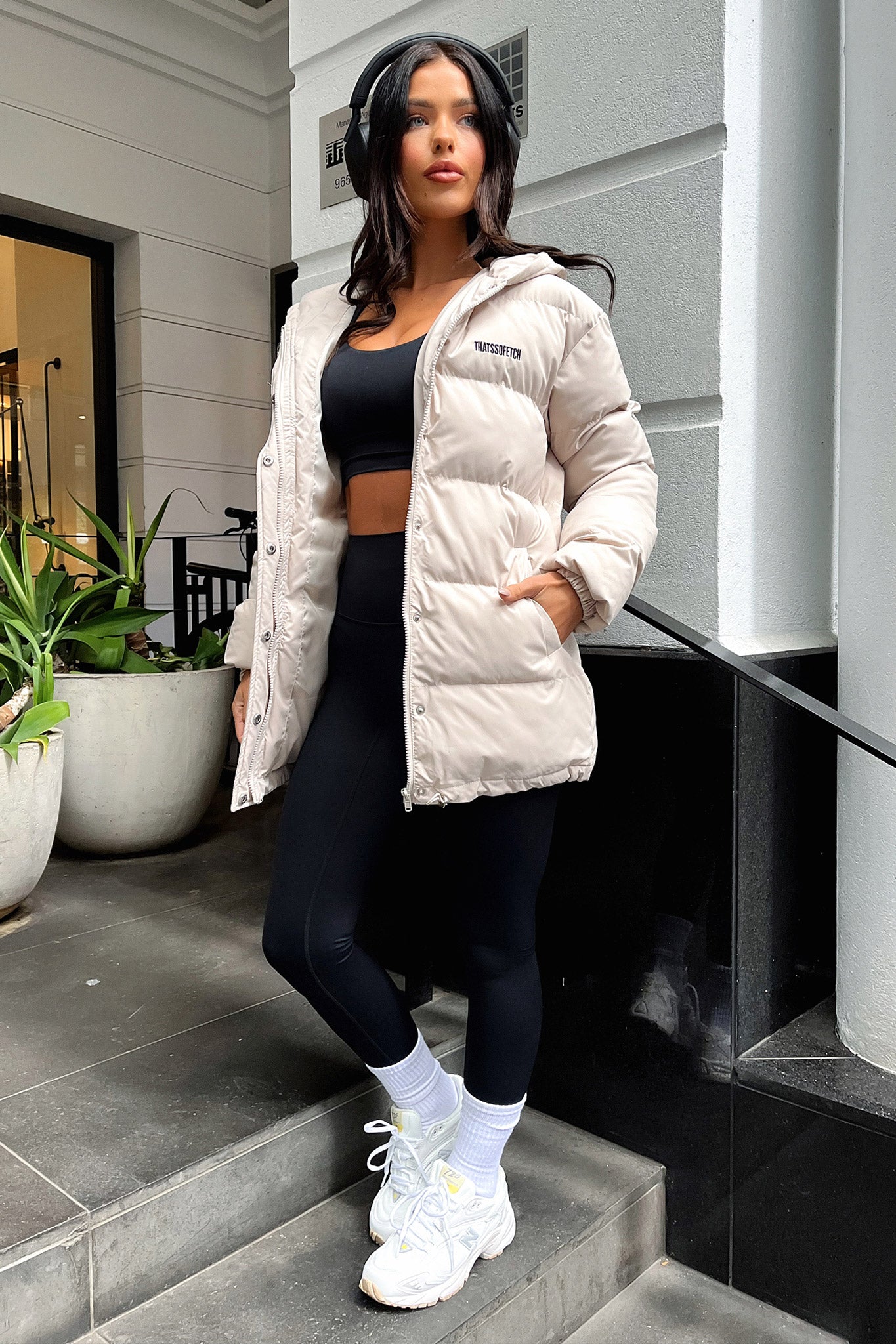 Julian Puffer Jacket for Women - Lightweight Winter Coat, Waterproof & Windproof, Bone Color - Perfect for Outdoor Activities, Skiing, and Cold Weather Fashion