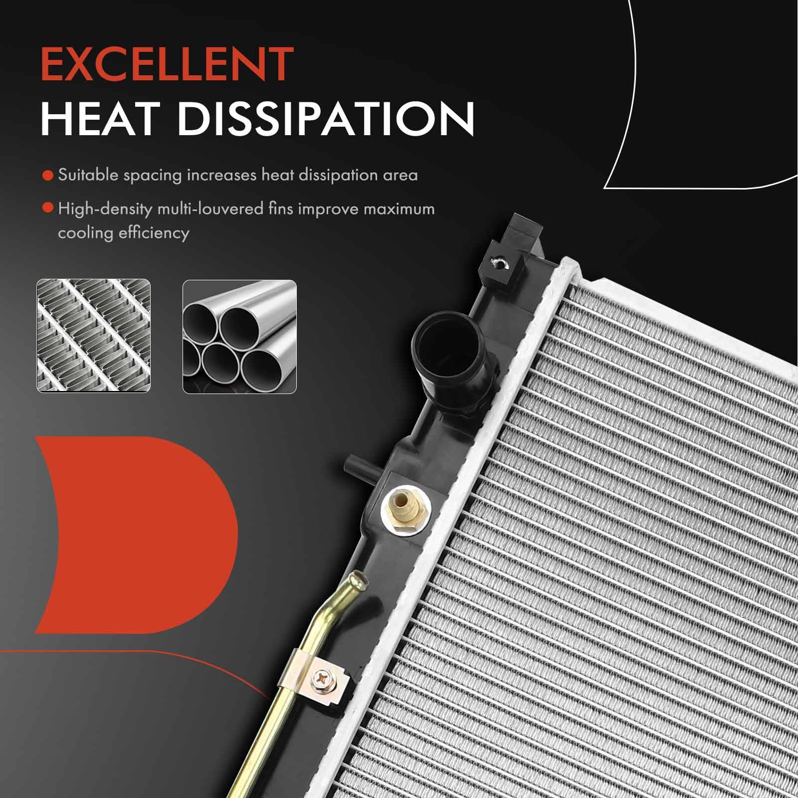 Premium Engine Coolant Radiator Assembly with Transmission Oil Cooler - Compatible with Mitsubishi Endeavor 2004-2006 V6 3.8L Automatic Transmission - Replacement for MR571068 - Perfect for Engine Cooling & Transmission Protection