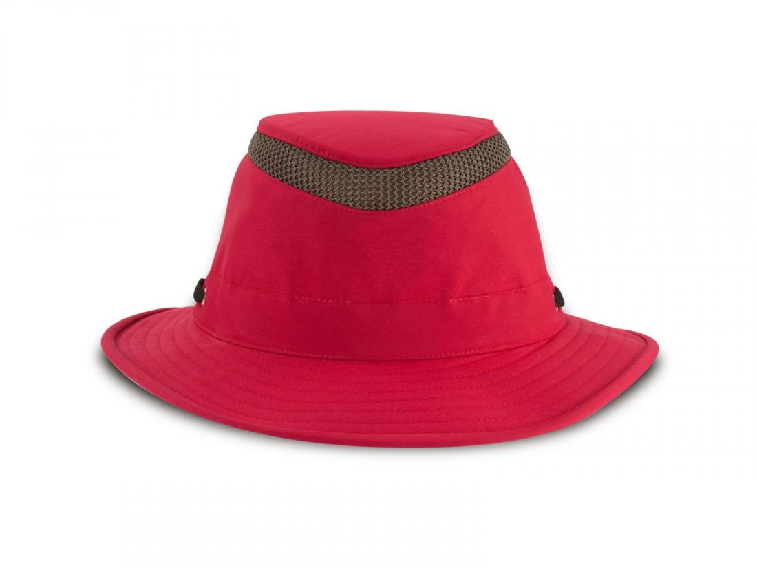 Tilley LTM5 Airflo Hat for Men - Breathable Sun Protection Outdoor Hat in Cherry Red - Perfect for Hiking, Camping, and Summer Adventures