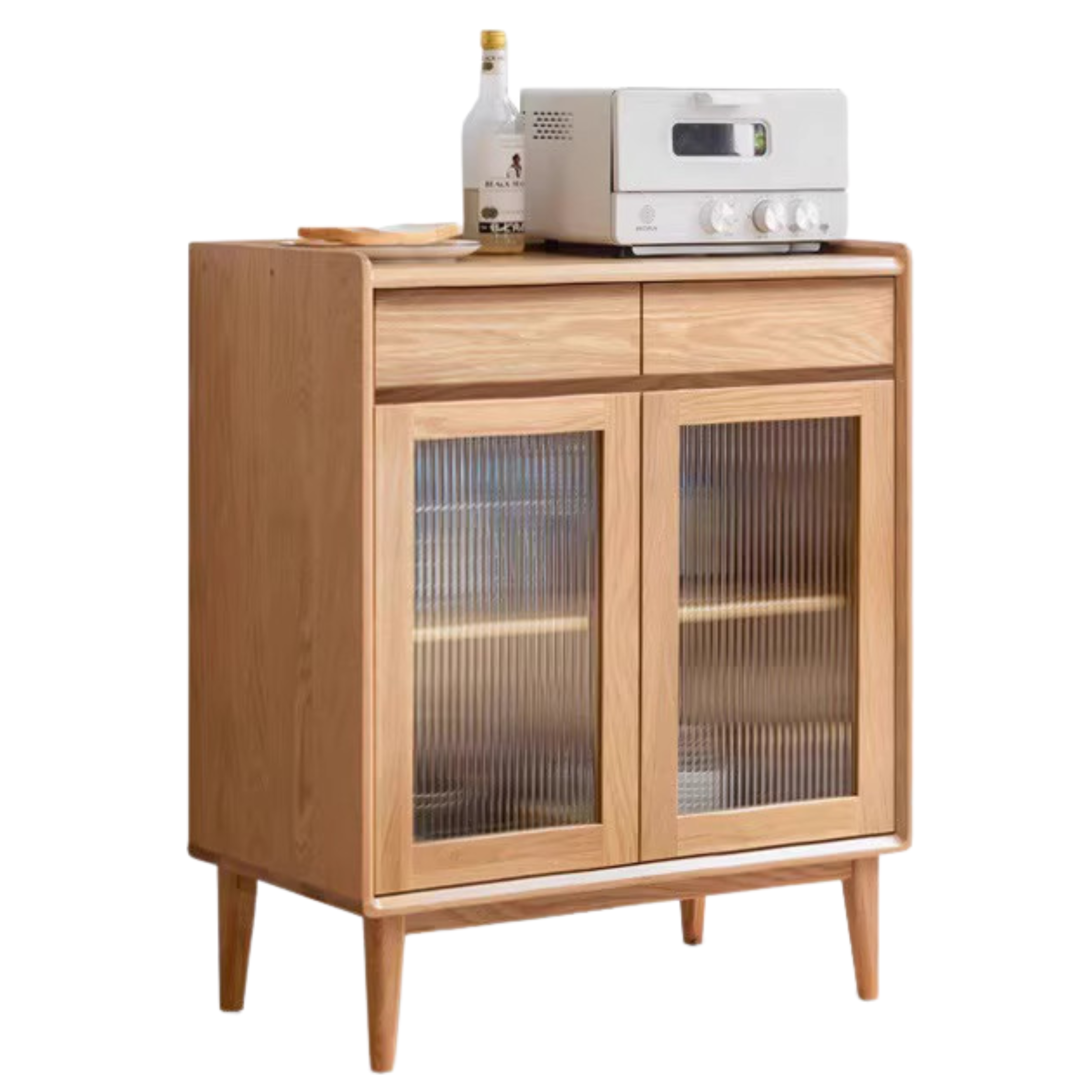 29.5x15.7x37 inch / 75x40x94сm / Natural wood color / solid wood sideboard