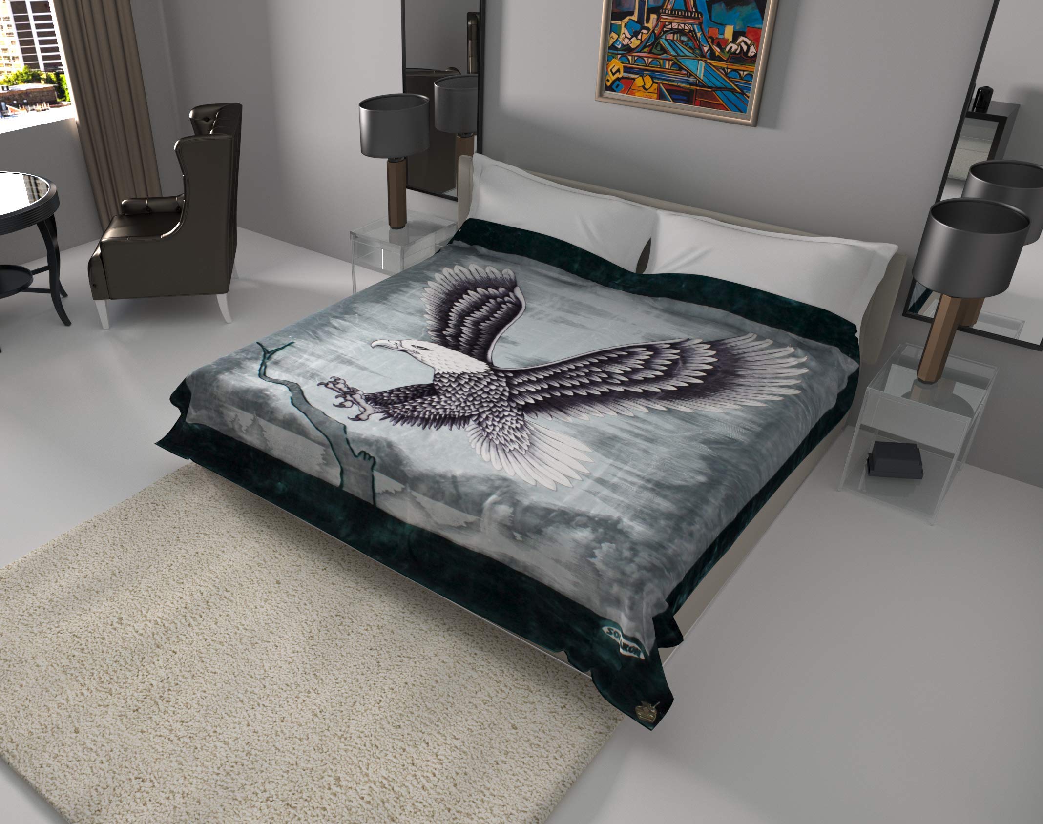 SOLARON Super Thick Heavy Weight Ultra Soft Mink Reversible Blanket - King Size (118
