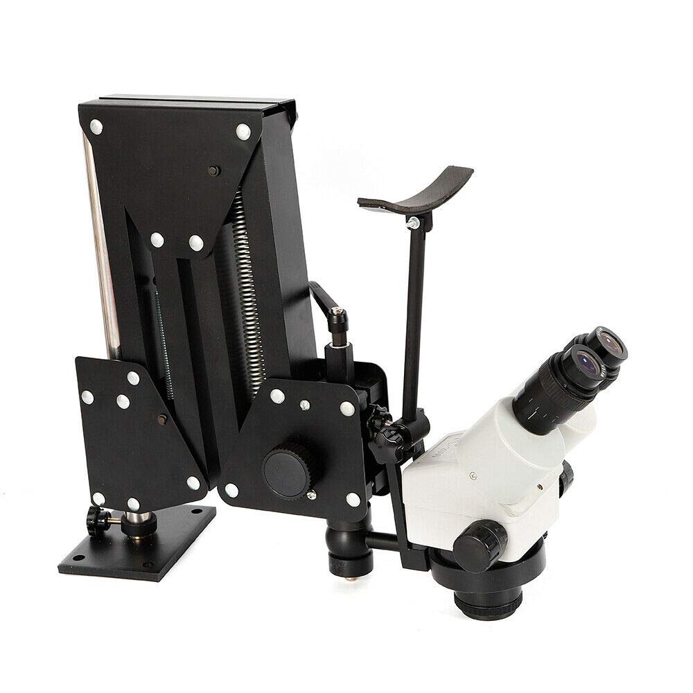 7X-45X Adjustable Jewelry Microscope with Multi-Directional Stand - Binocular Stereo Zoom Microscope for Gem Inlay, Jewelry Making & Repair - Aluminum Alloy Spring Stand with Flexible Focus - Perfect for Jewelers, Watchmakers & Hobbyists