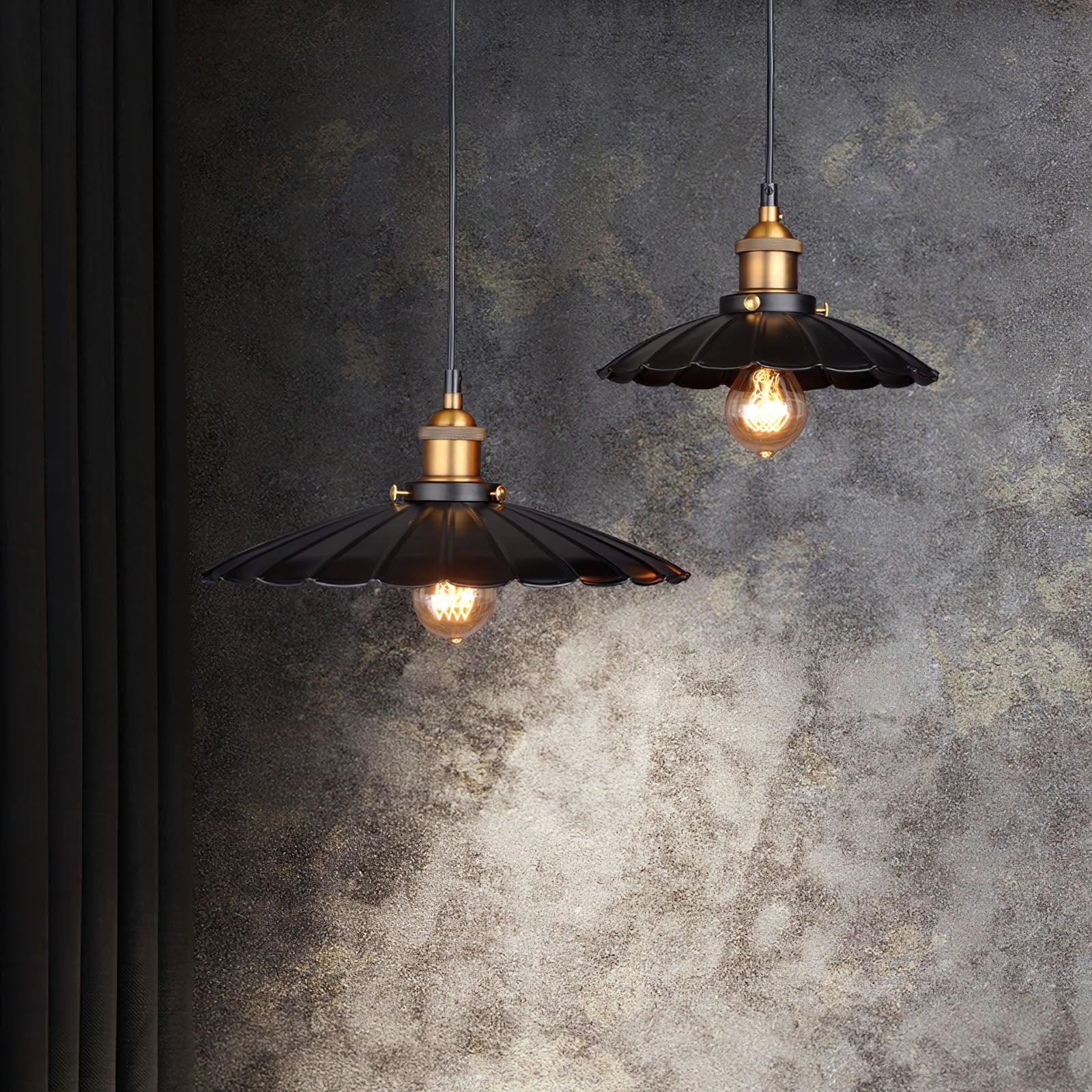 Elegant Black Skirt Pendant Light - Modern Hanging Chandelier for Dining Room, Kitchen Island, or Bedroom Decor