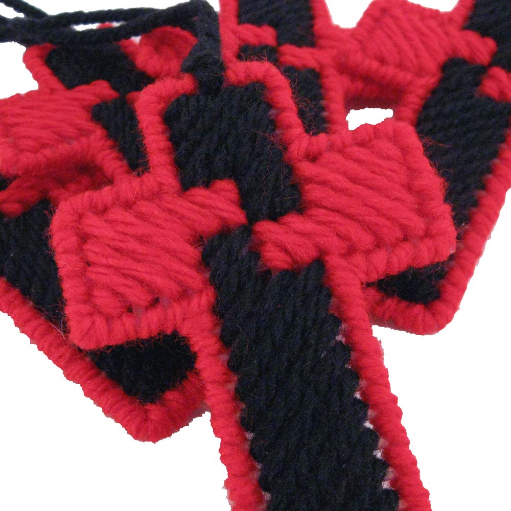 Red and Black Christian Cross Ornaments - Religious Home Decor for Christmas Tree, Wall Hanging, Gift Giving & Church Events