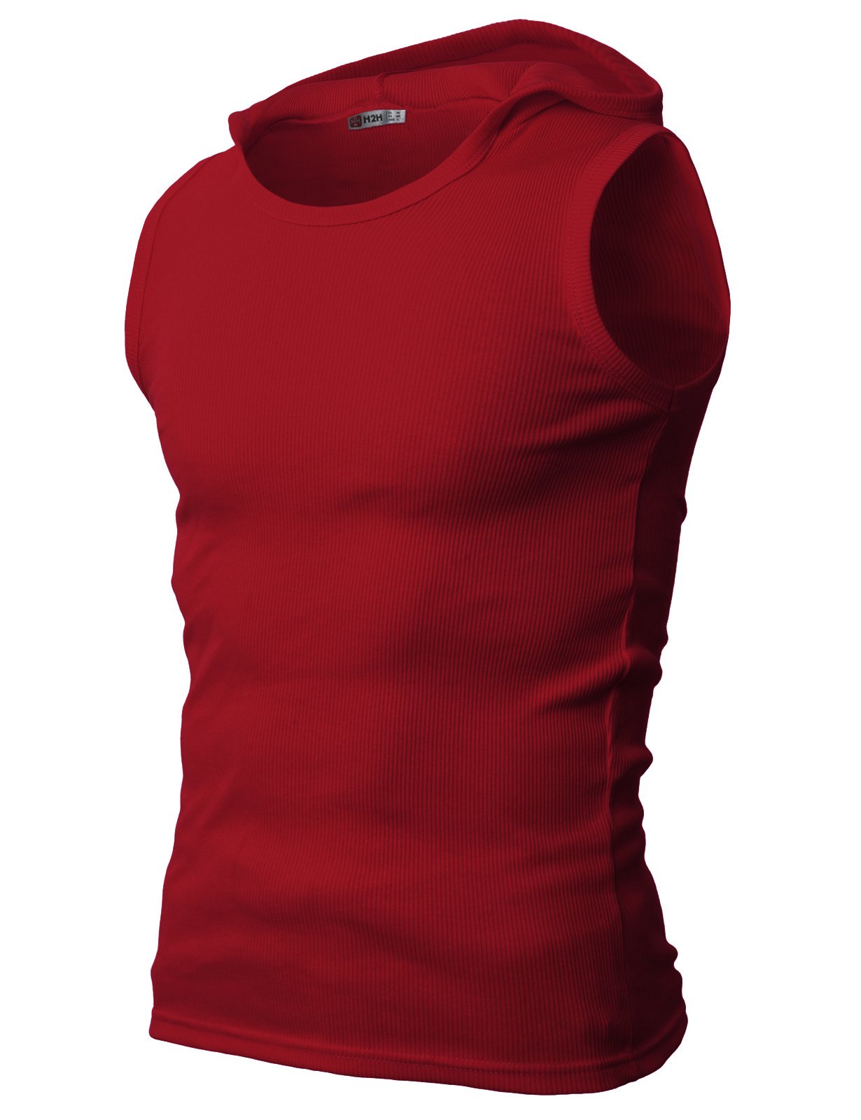 H2H Men's Slim Fit Hoodie Tank Top - Sleeveless Gym Workout T-Shirt for Running, Training & Casual Wear