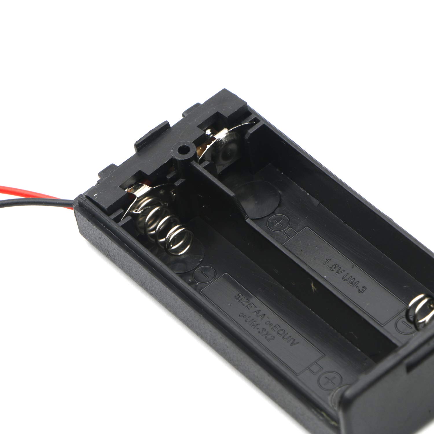 3V Battery Holder with ON/OFF Switch & Alligator Clips - 10 Pack for AA Batteries (2x1.5V) - Perfect for Science Projects, DIY Electronics, and Classroom Experiments