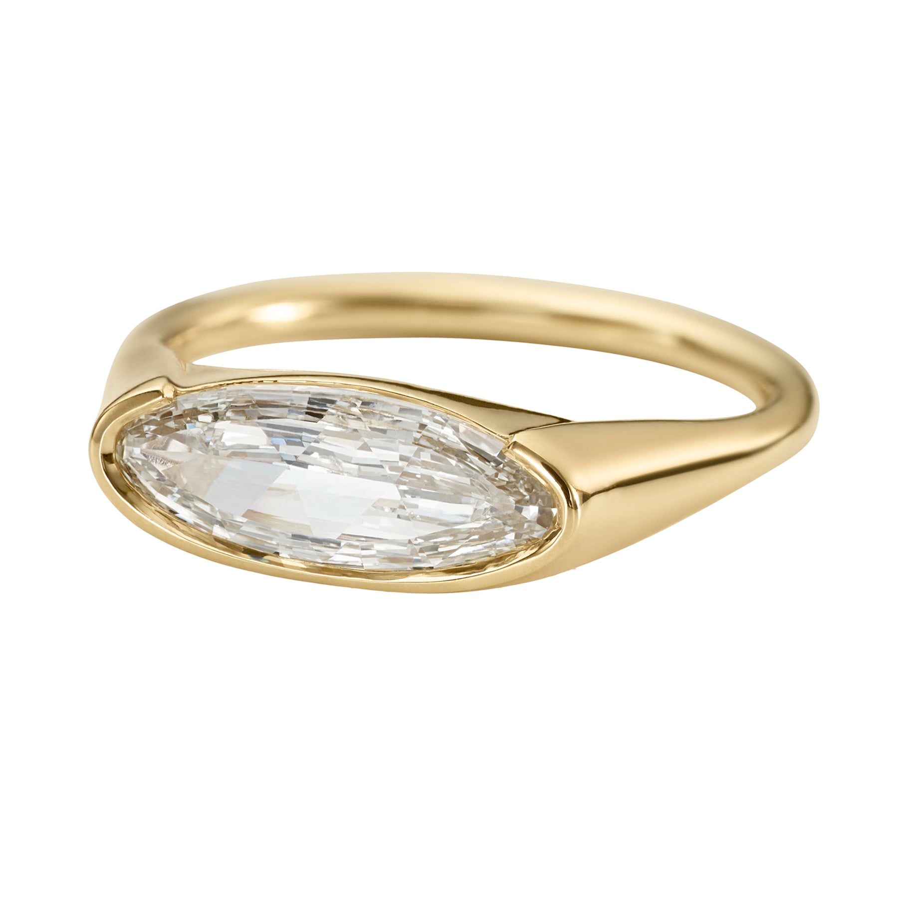 Exquisite Solitaire Diamond Ring - Elongated Moval Cut for Women | Perfect for Engagement, Wedding & Anniversary Gifts | Elegant Jewelry for Special Occasions
