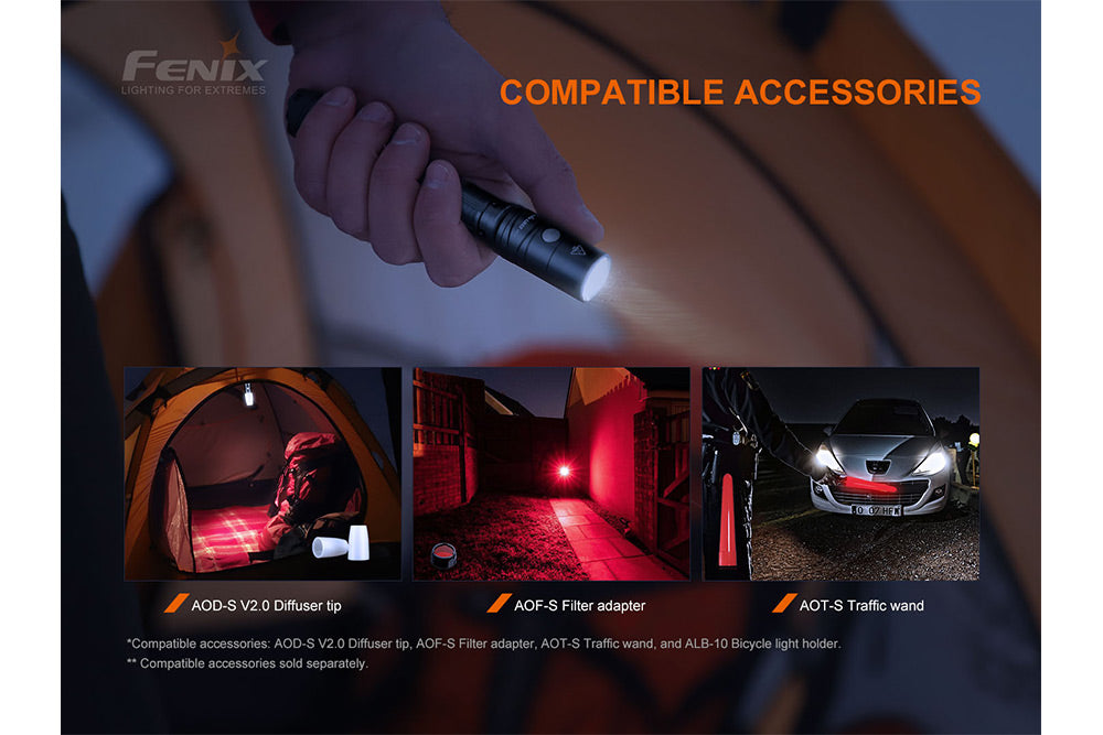 Fenix LD22 V2 Compact LED Flashlight - 800 Lumens High Brightness, Waterproof, Rechargeable - Perfect for Camping, Hiking, Emergency & Outdoor Adventures