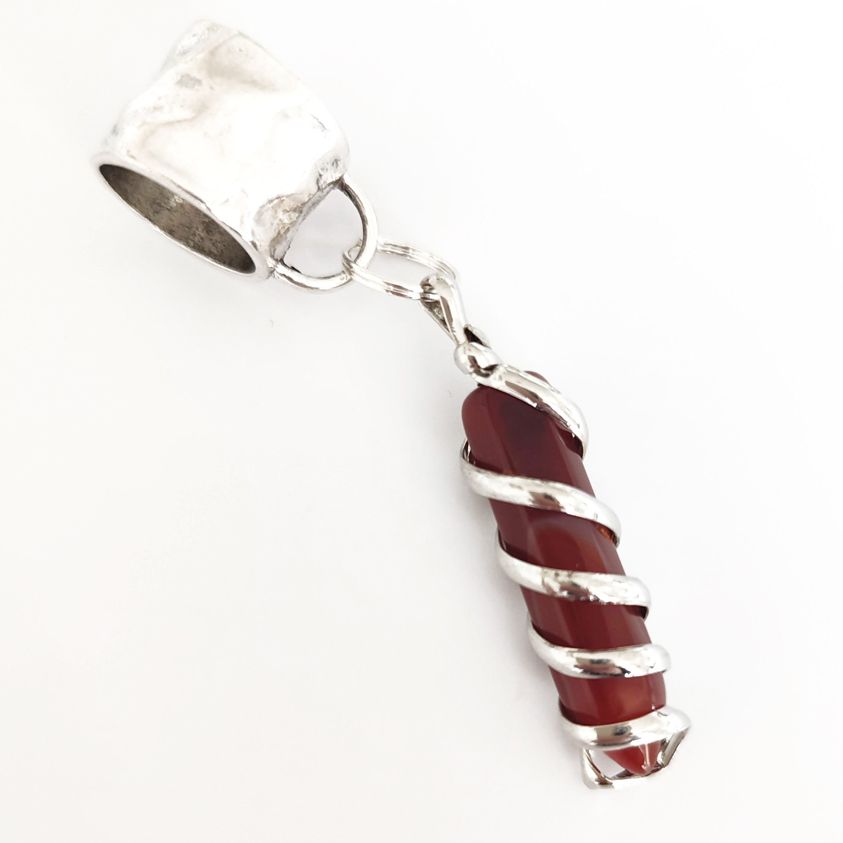 Silver Spiral Rose Quartz Pendant Necklace - Healing Crystal Jewelry for Women, Chakra Balancing & Stress Relief - Perfect for Meditation, Yoga & Spiritual Gifts