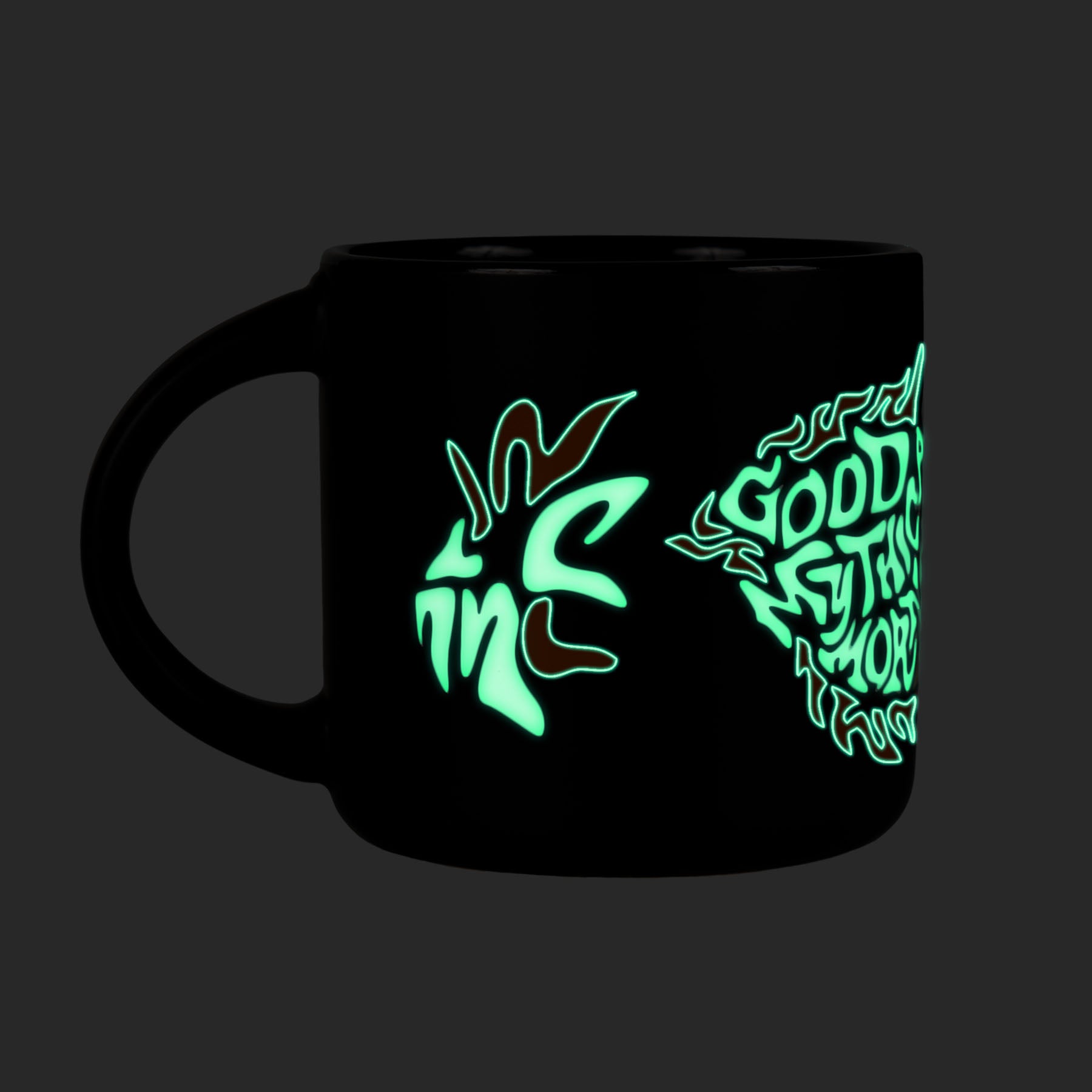 Glow in the Dark Coffee Mug - GMM Premium Ceramic Cup with LED Light Base for Night Use - Perfect for Bedroom, Camping & Gifts