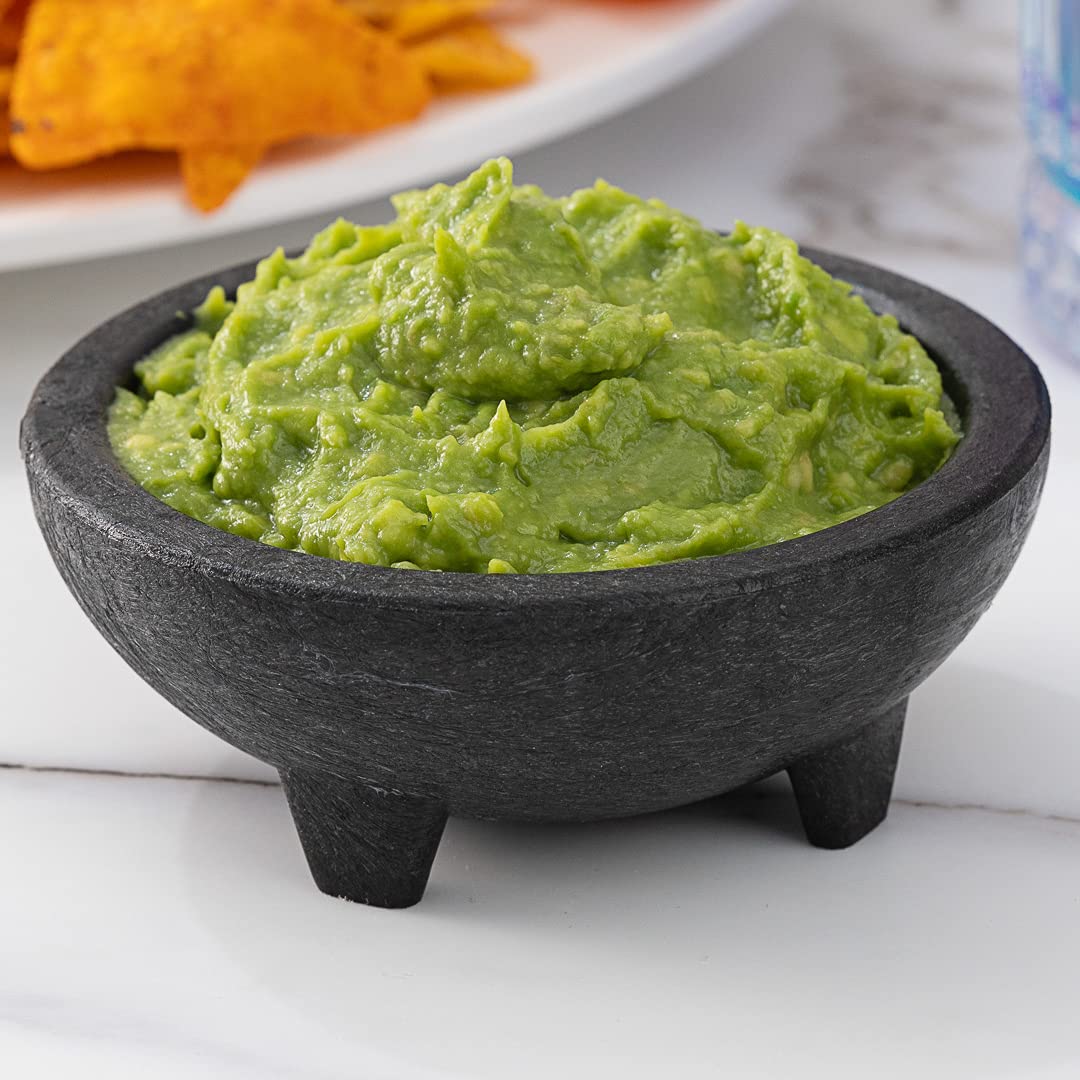 Restaurantware 4oz Salsa Bowl - 3-Legged Molcajete Style, Microwave & Dishwasher Safe Shatterproof Plastic Bowl for Guacamole, Cheese Dip & Sauces | Perfect for Parties, Restaurants & Home Entertaining