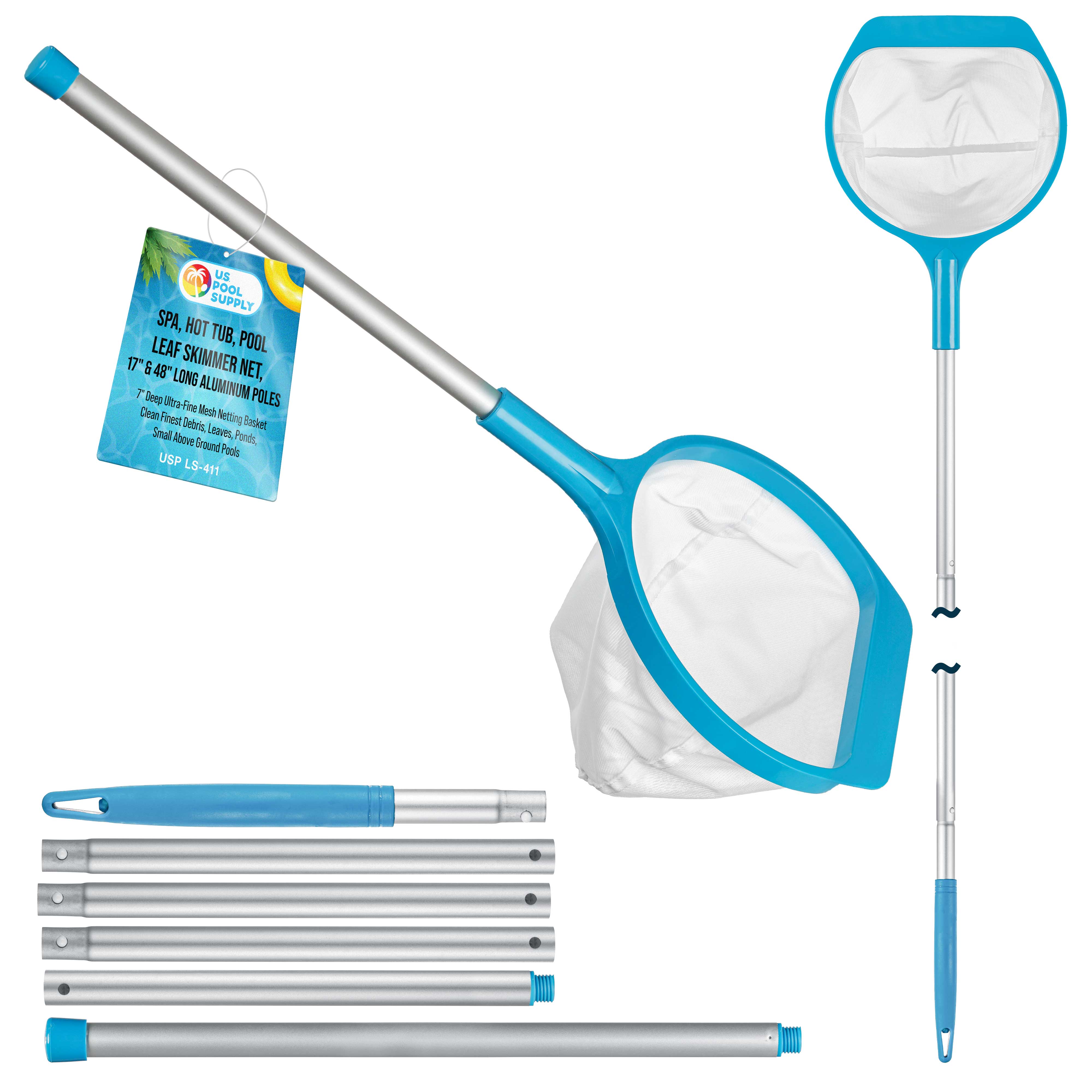 Premium Pool & Spa Leaf Skimmer Net with 17