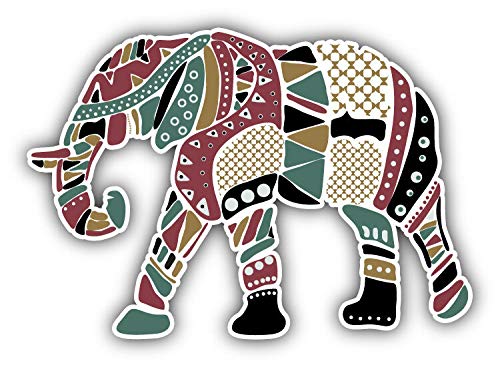 Cheerful Elephant Pattern 2 Inch 18 Pack Planner Stickers - Perfect for Bullet Journaling, Scrapbooking, DIY Crafts & Calendar Decoration