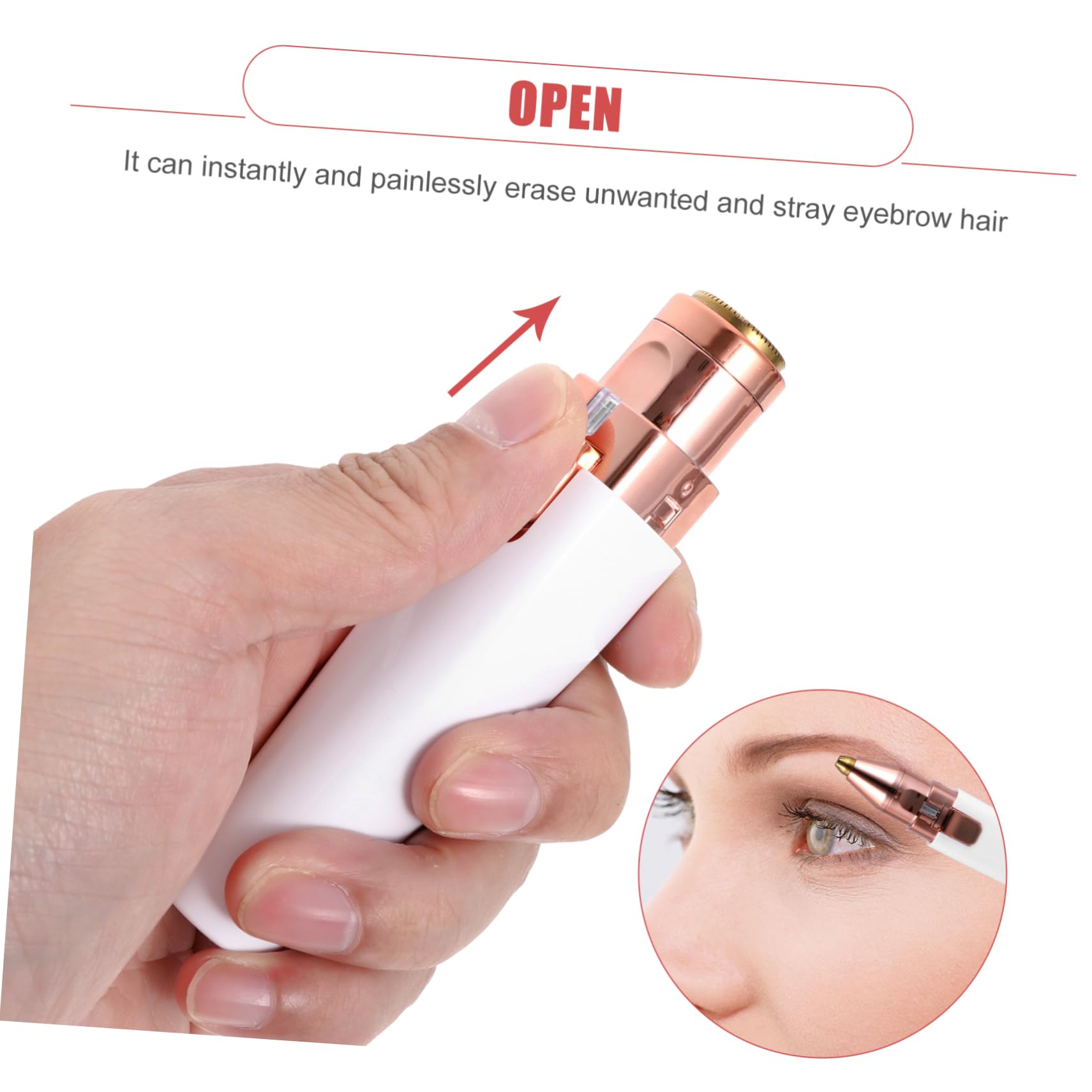 Electric Eyebrow & Facial Hair Trimmer for Women - 1pc Rechargeable Lady Shaver, Painless Hair Remover for Face, Eyebrows & Body - Perfect for Travel, Home & Personal Grooming Care