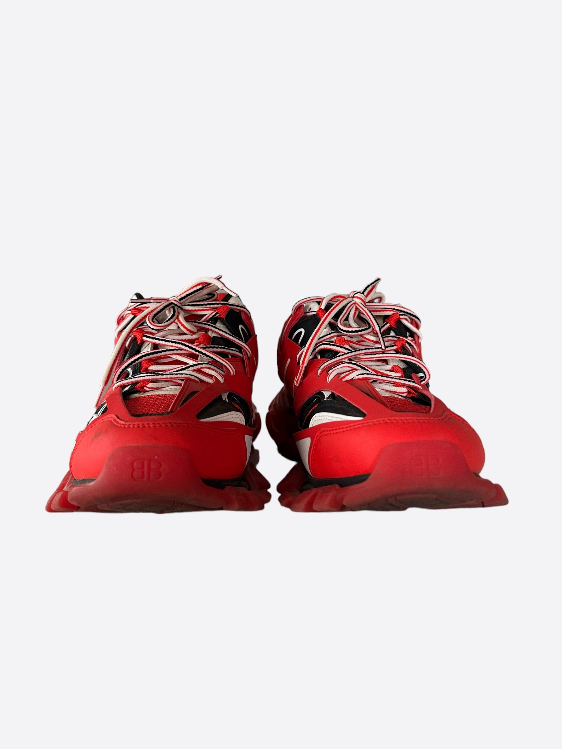 Balenciaga Red White & Black Track Sneakers for Men & Women | Fashion Running Shoes for Casual Wear & Street Style