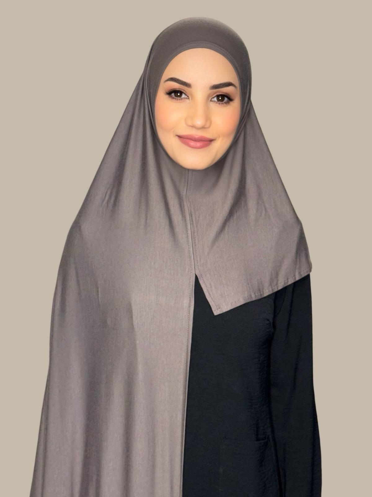 Pre-Sewn Jersey Hijab Hazel - Soft & Comfortable Muslim Headscarf for Women - Perfect for Daily Wear, Work & Prayer