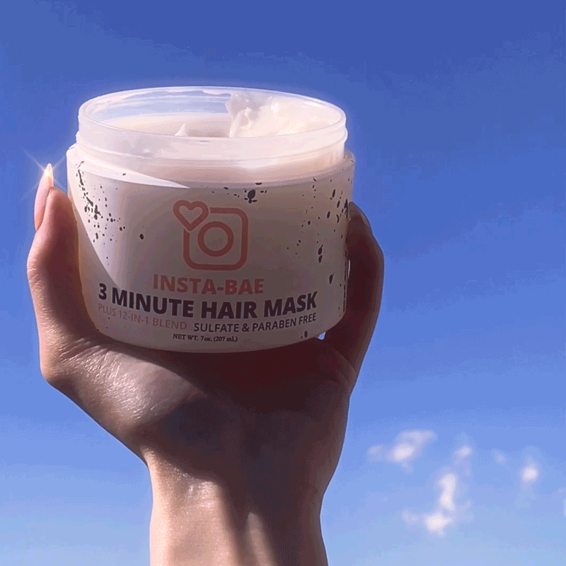 Insta Bae 3 Minute Hair Mask - Deep Conditioning Treatment for Dry, Damaged Hair - Quick Repair & Shine Boost - Perfect for Salon-Quality Results at Home
