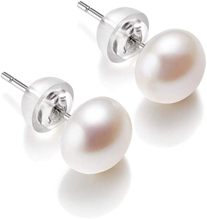 Natural Freshwater Pearl Stud Earrings for Women - Classic & Elegant Jewelry Gift for Birthday, Anniversary, Wedding | Perfect for Daily Wear, Office & Special Occasions