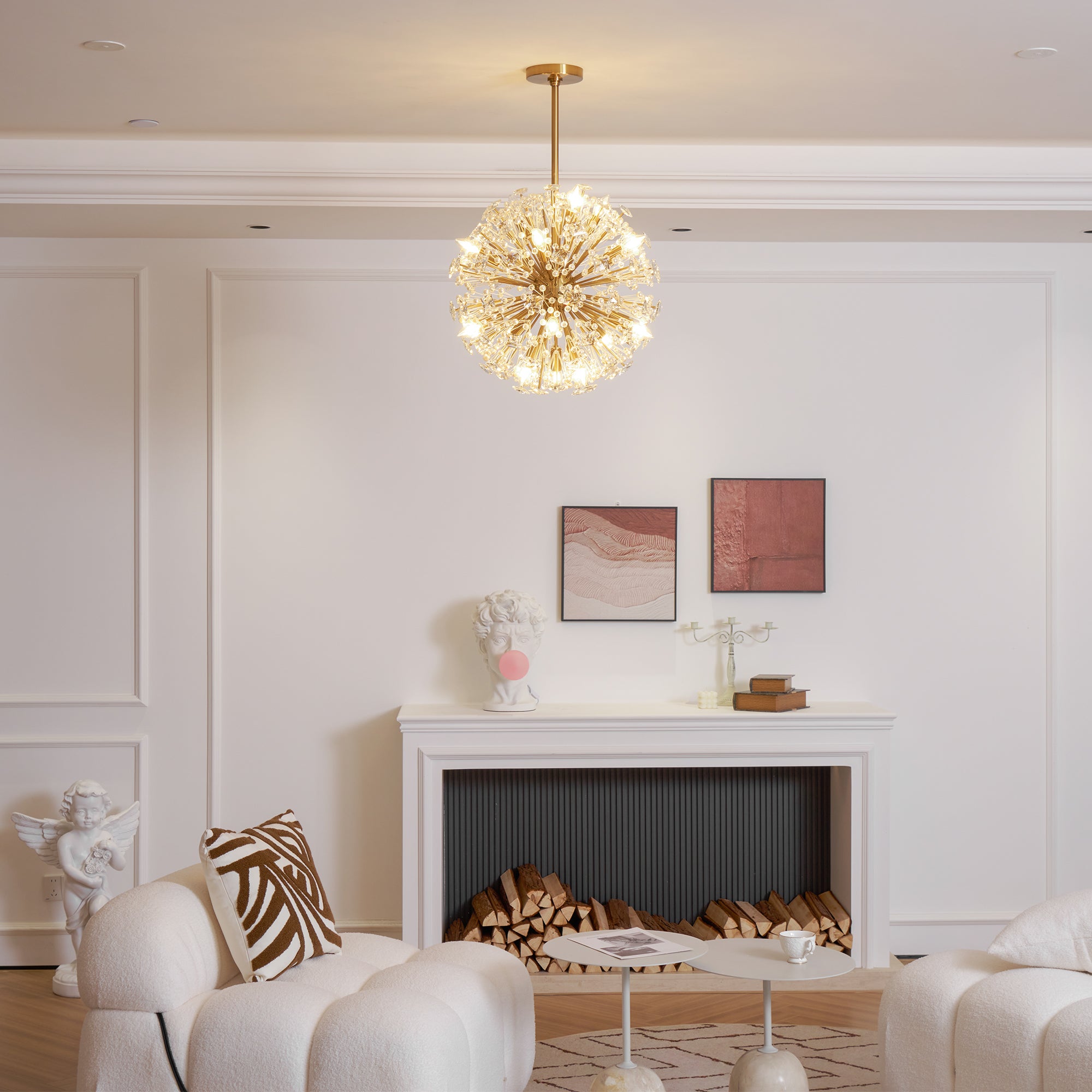 Dickinson Chandelier - Elegant Crystal Ceiling Light Fixture for Dining Room, Living Room & Bedroom | Modern Home Lighting Decor