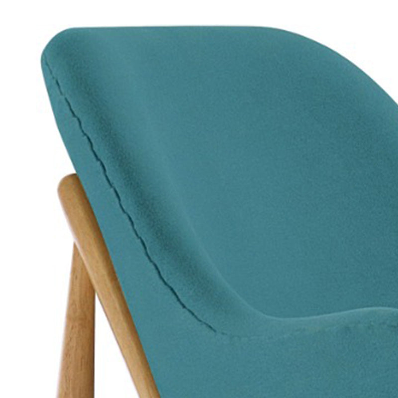 VERONIC Lounge Chair - Teal & Natural Fabric Upholstered Modern Accent Chair for Living Room, Bedroom, or Office - Comfortable Seating with Stylish Design