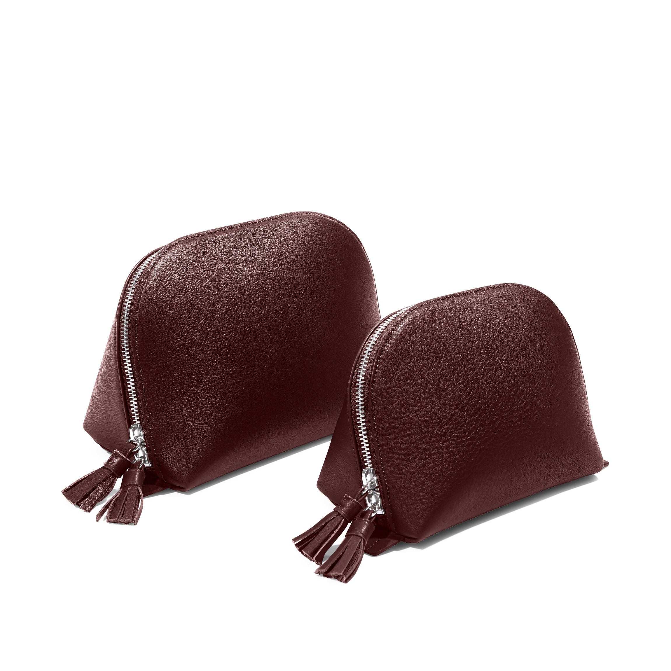 Premium Clamshell Makeup Bag Set - Waterproof Travel Cosmetic Organizer (Bordeaux Red) - Perfect for Travel, Gym & Daily Makeup Storage