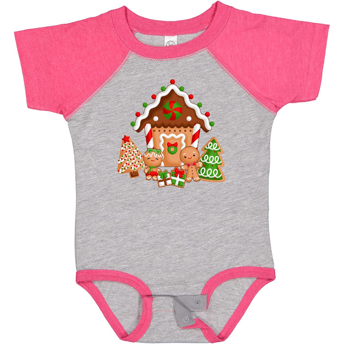 Inktastic Gingerbread House Christmas Baby Bodysuit - Cute Holiday Outfit for Infants & Toddlers - Perfect for Family Photos, Christmas Parties & Festive Celebrations