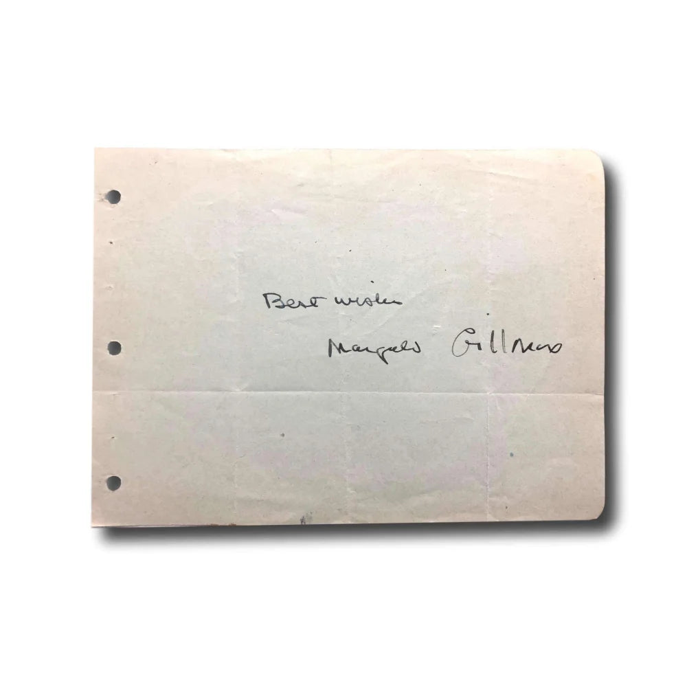 Margalo Gillmore Hand Signed Album Page Cut - JSA COA Authenticated Autograph - High Society Memorabilia - Perfect for Collectors, Framing, and Theater Enthusiasts