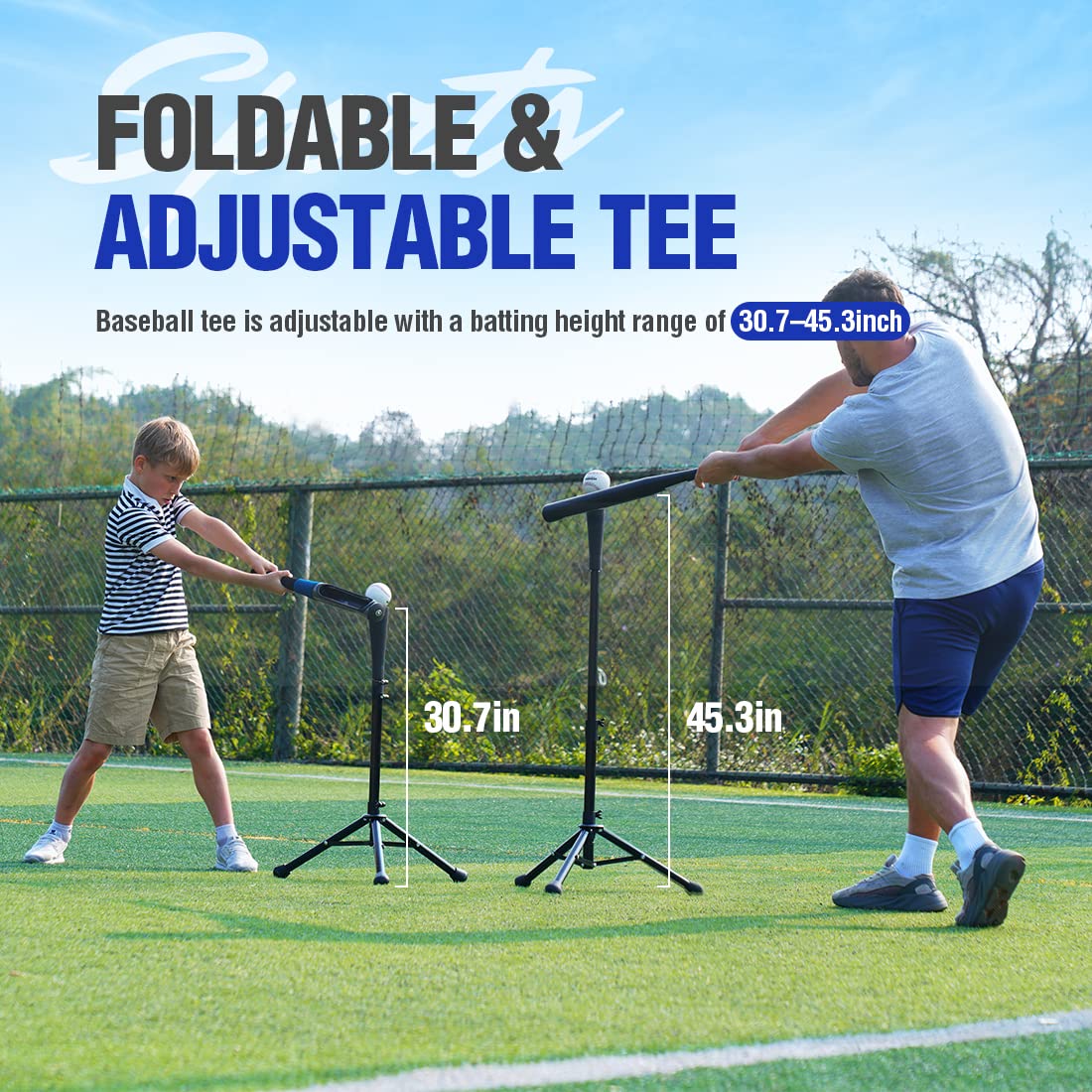 Zupapa 7x7 Feet Baseball & Softball Practice Net with Tee Caddy & 12 Baseballs - Upgraded Vivid Strike Zone Backstop for Hitting, Pitching, Batting & Catching - Perfect for Backyard Training, Team Drills & Solo Practice Sessions