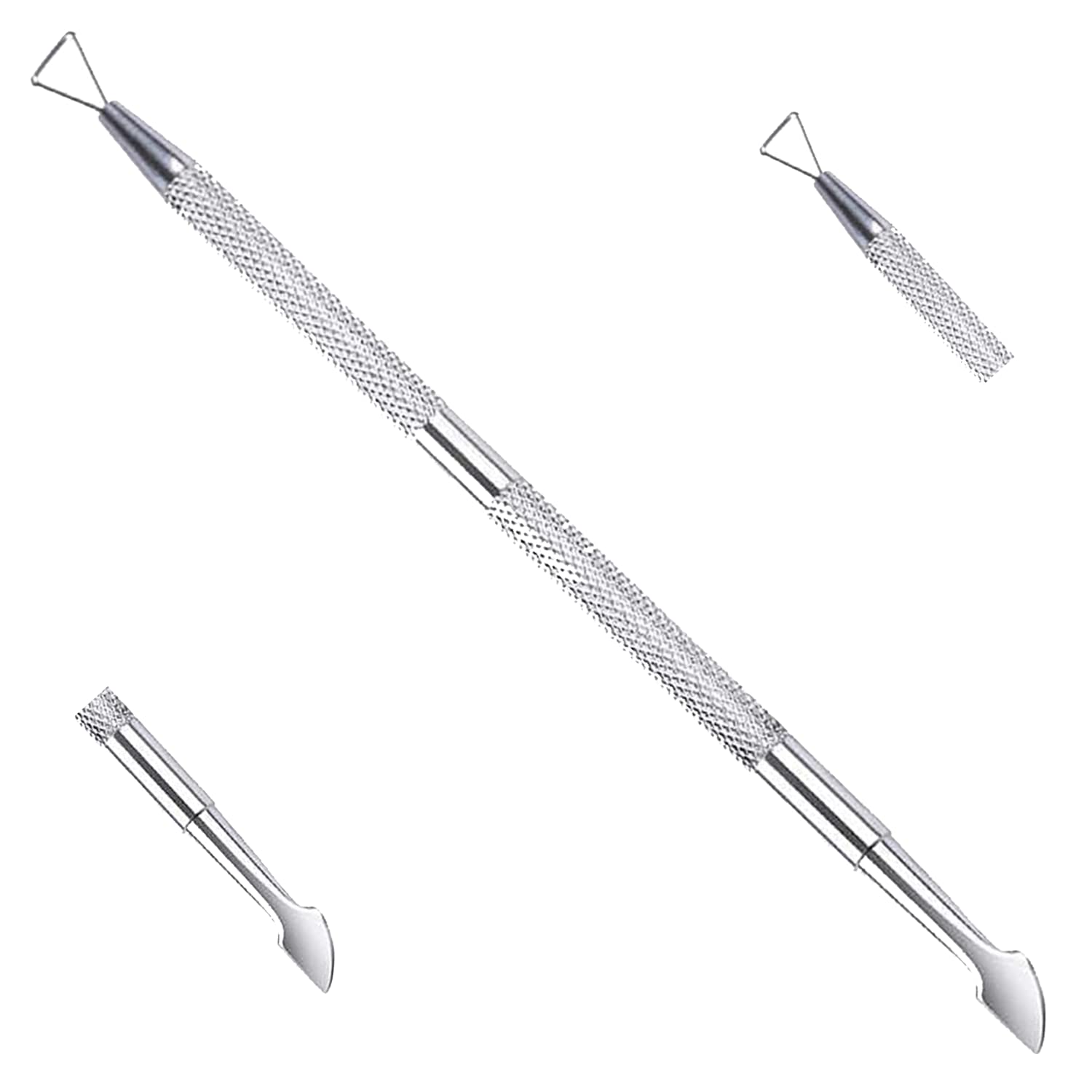 Professional Stainless Steel Gel Polish Remover Tool & Cuticle Scraper - Nail Pusher for Gel Nails & Dirt Cleaner | Perfect for Salon & Home Manicure | Sizler Beauty