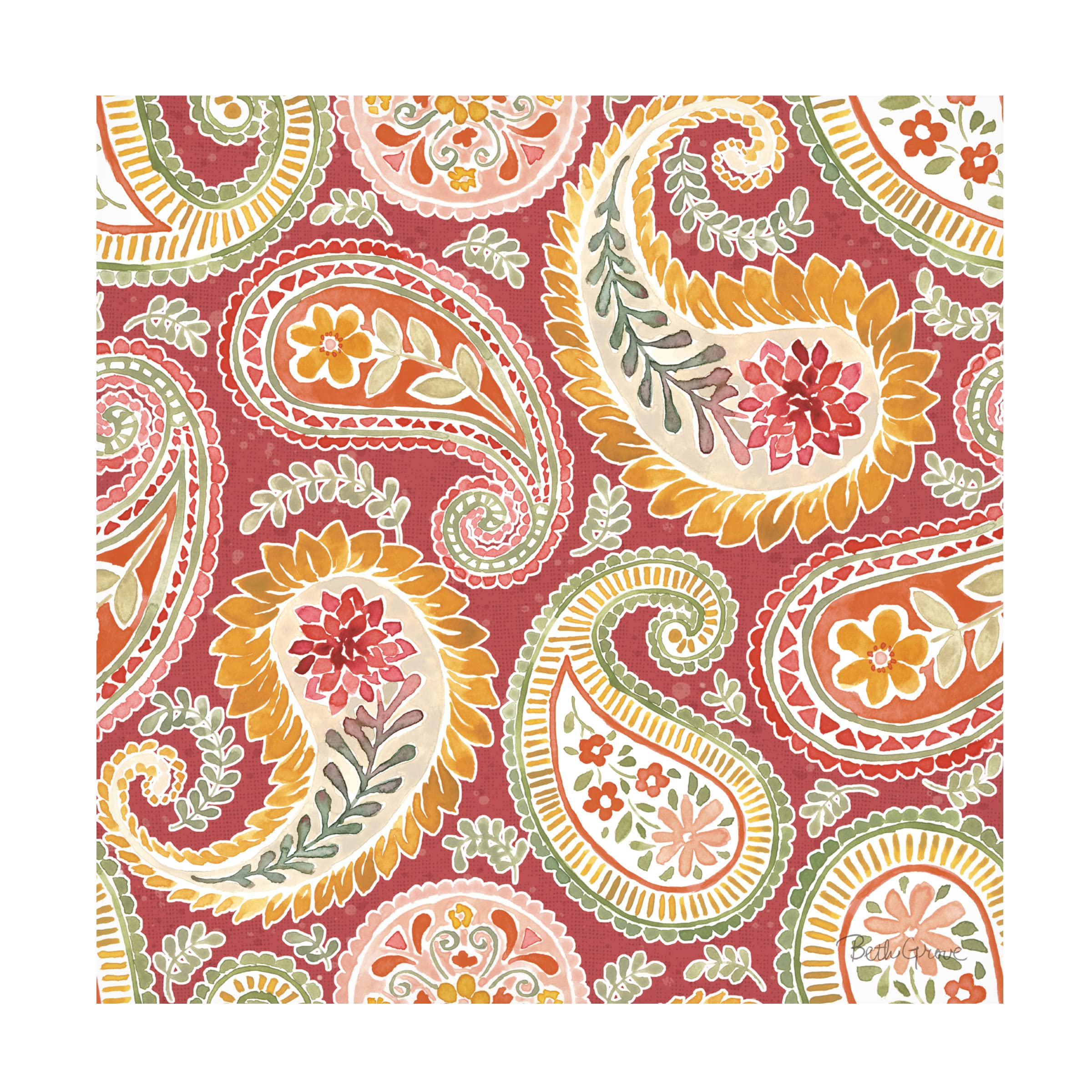 Beth Grove 'Harvest Bouquet Pattern IIID' Floral Canvas Wall Art - Handmade Home Decor for Living Room, Bedroom & Office | Trademark Fine Art Collection