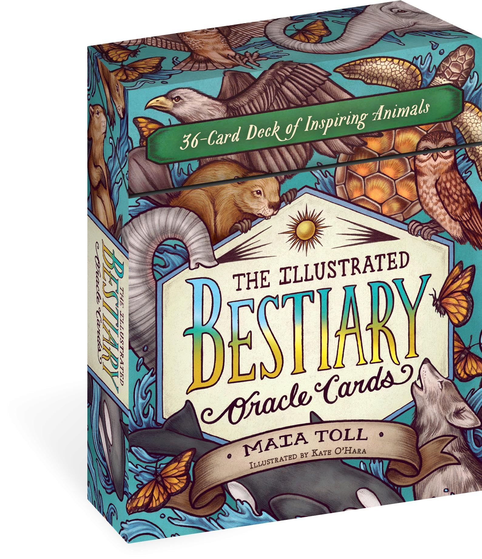 The Illustrated Bestiary Oracle Cards - 36-Card Deck of Inspiring Animals for Divination & Guidance | Wild Wisdom Oracle Deck for Meditation, Spiritual Growth & Intuitive Readings
