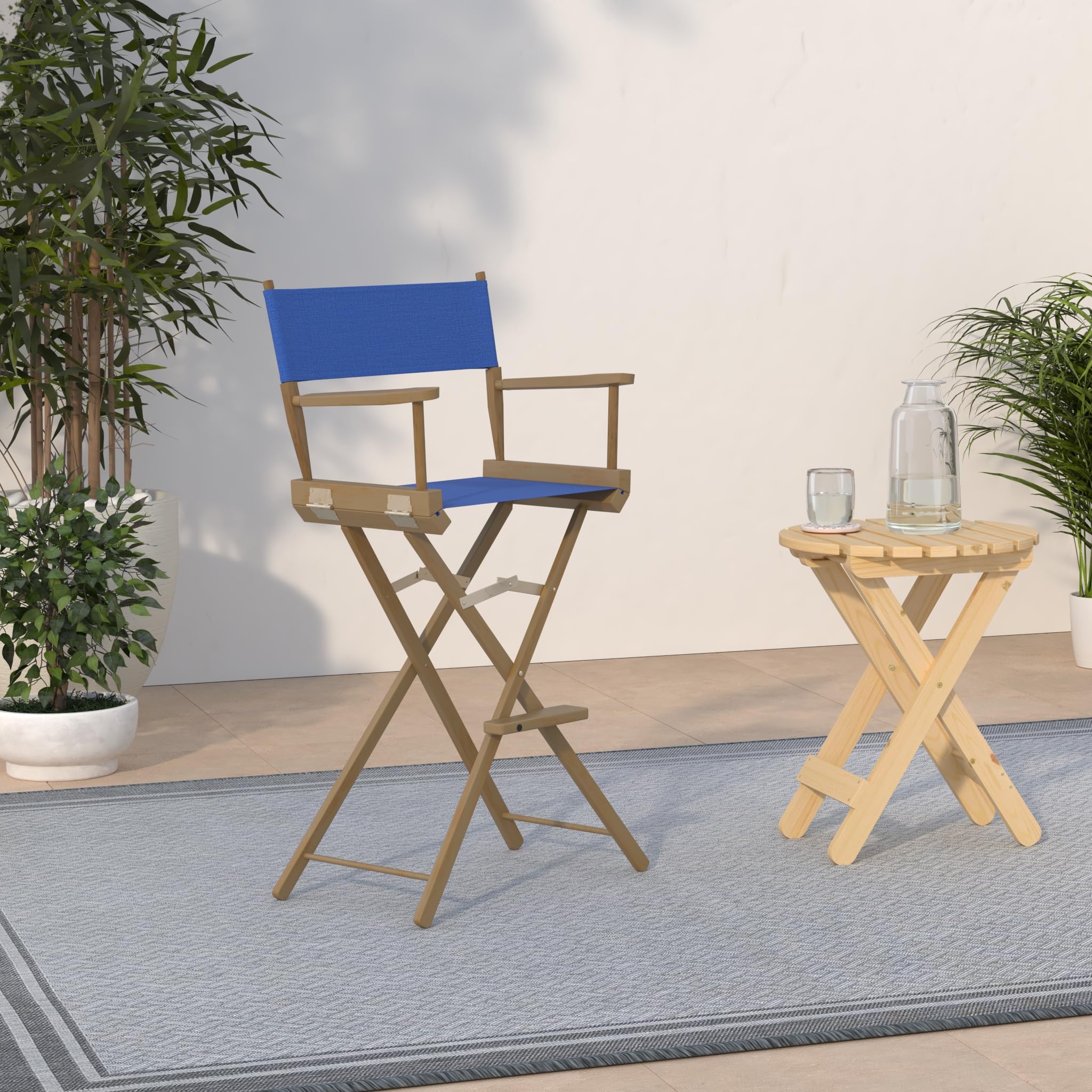 Royal Blue Mesh Replacement Cover for Directors Chair (Round Stick) - Durable & Breathable for Outdoor Events, Beach, Camping, and Patio Use