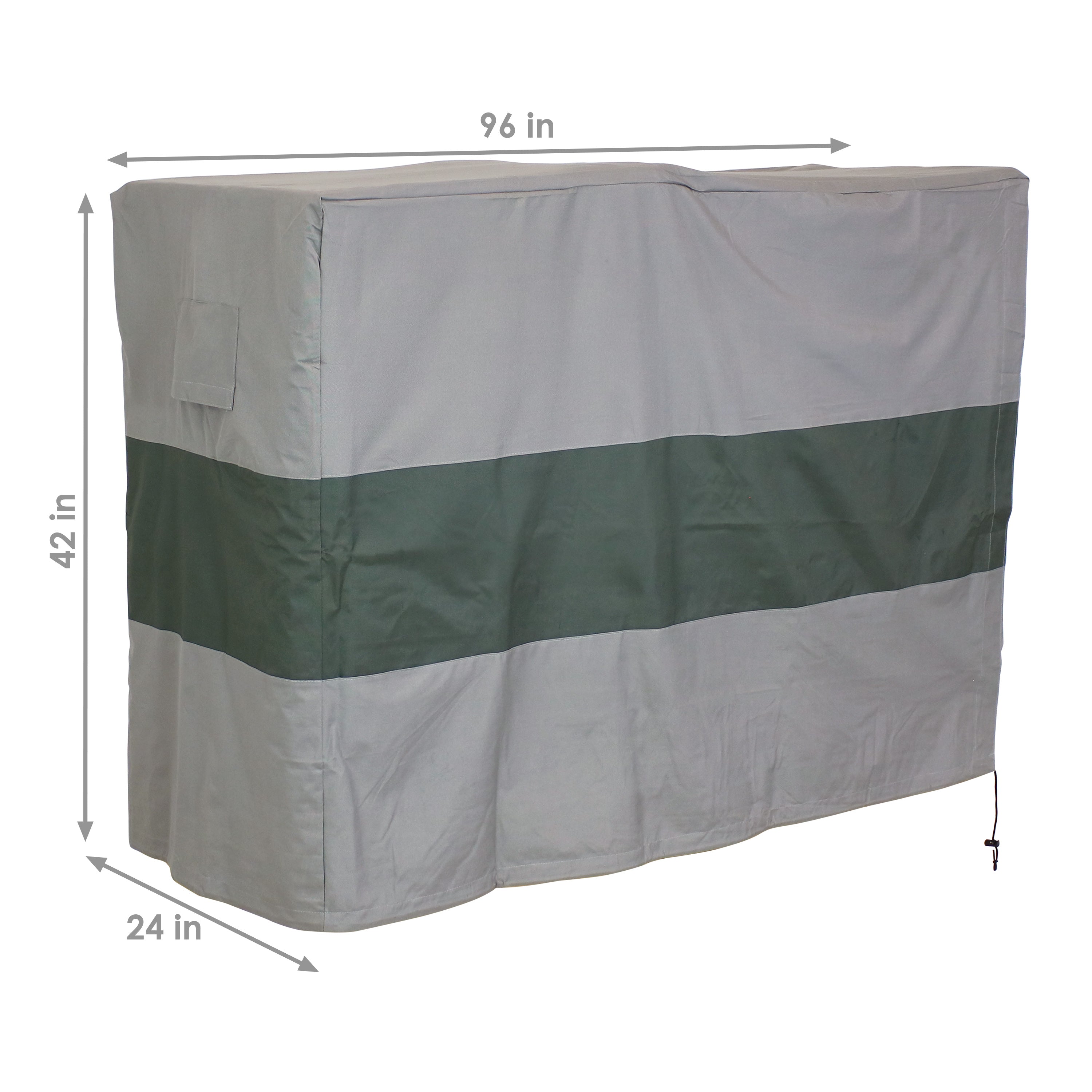 Heavy Duty Polyester Outdoor Log Rack Cover - Waterproof Firewood Storage Protector, Gray/Green - Perfect for Patio, Deck, Backyard & Fireplace Wood Storage