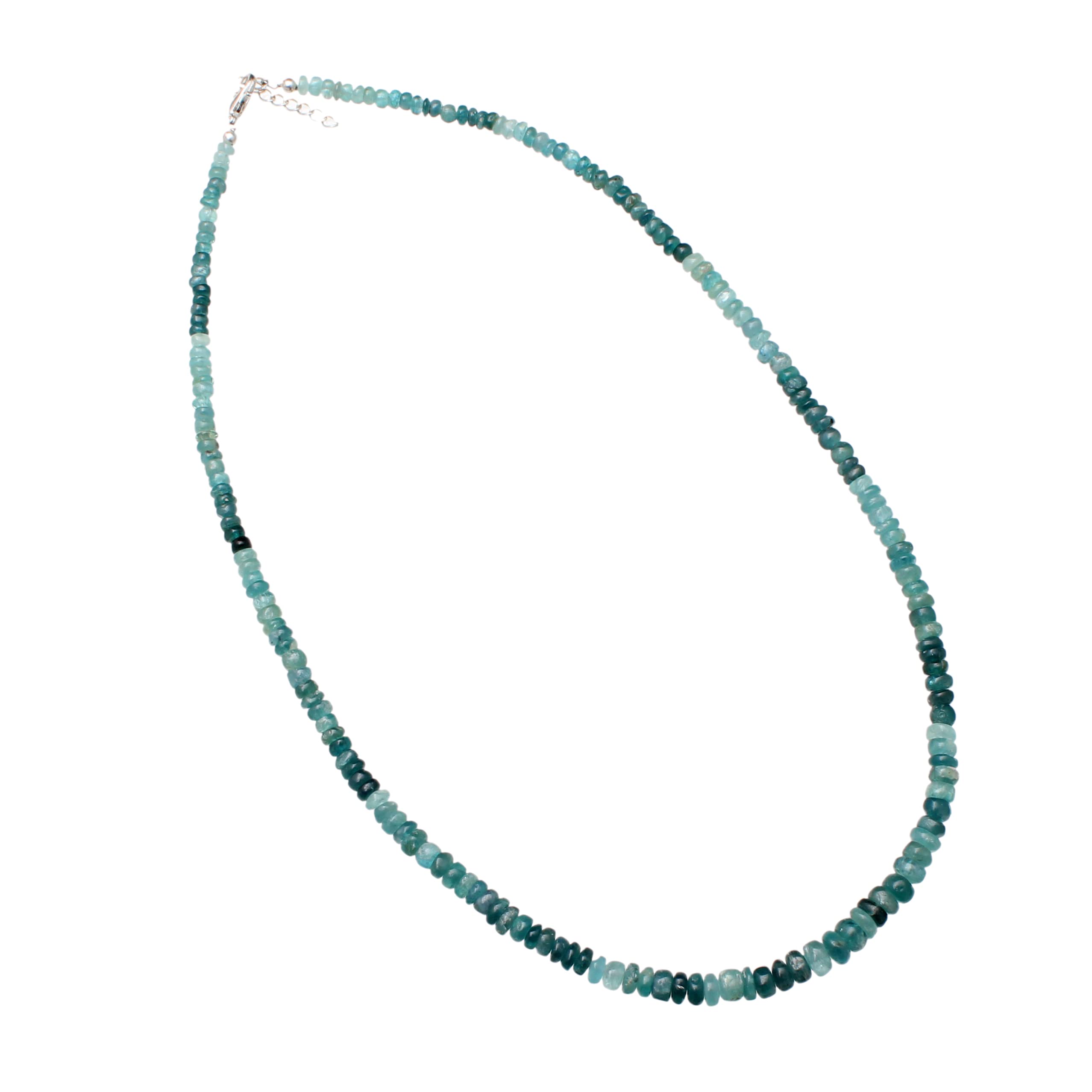 Natural Grandidierite Sterling Silver Necklace with Adjustable Chain - Handmade Beaded Jewelry for Healing & Energy - Elegant Yoga & Meditation Accessory - Perfect for Casual Wear, Spiritual Practice & Gift Giving