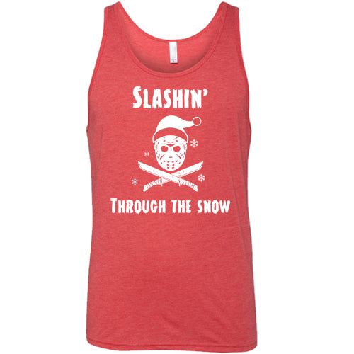 Unisex Slashin Through The Snow Graphic T-Shirt - Christmas Holiday Sweatshirt for Winter Parties & Family Gatherings